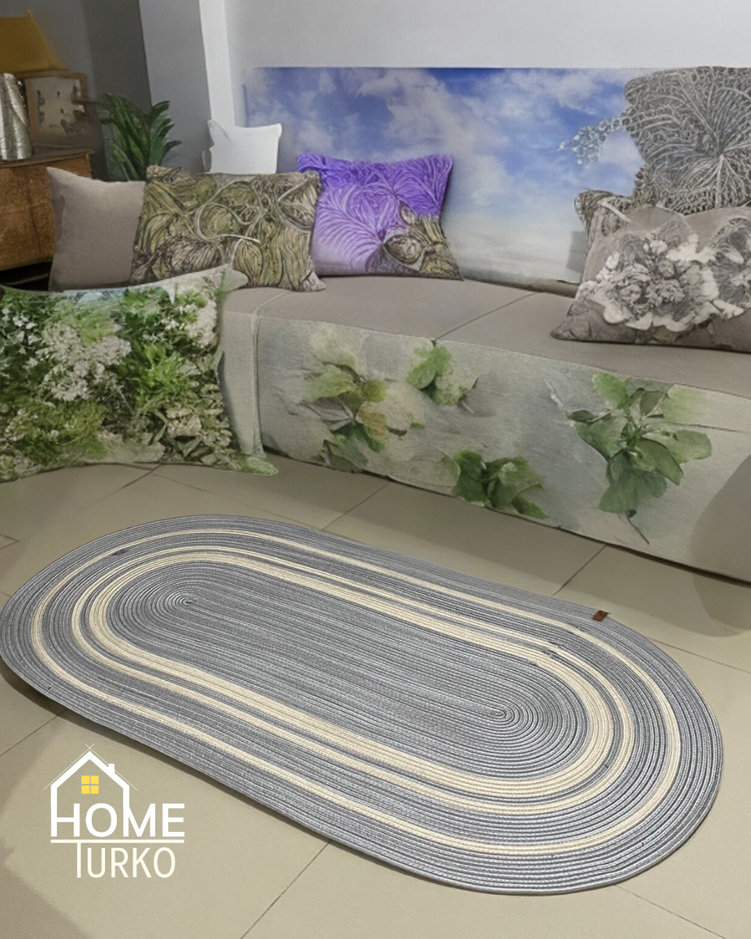 Jute Bohemian Carpet & Rug & Mat