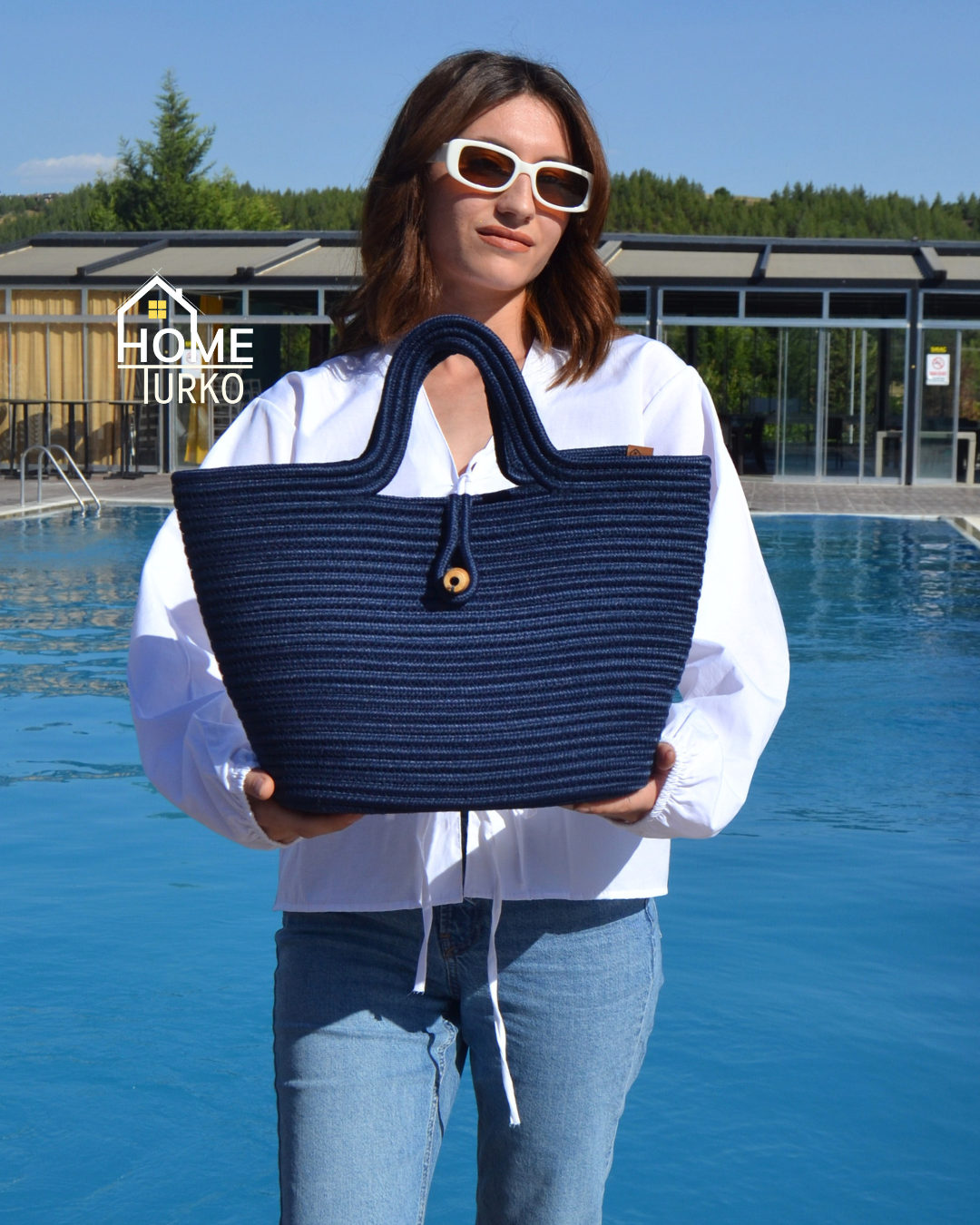 Jute Decorative Zippered Bag