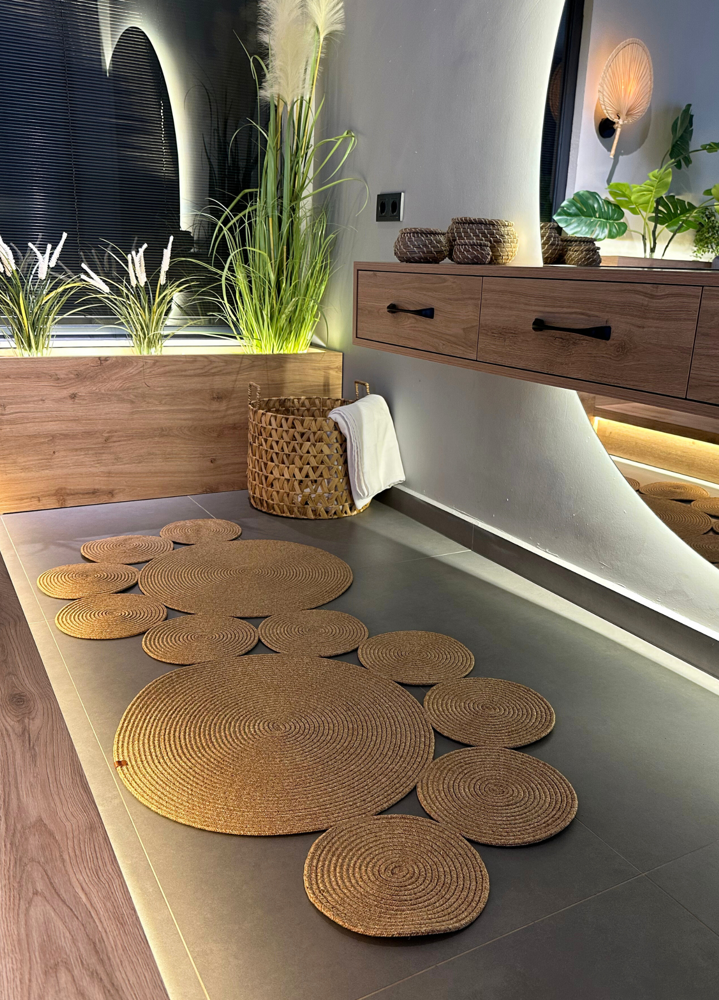 Jute Bohemian Carpet & Rug & Mat