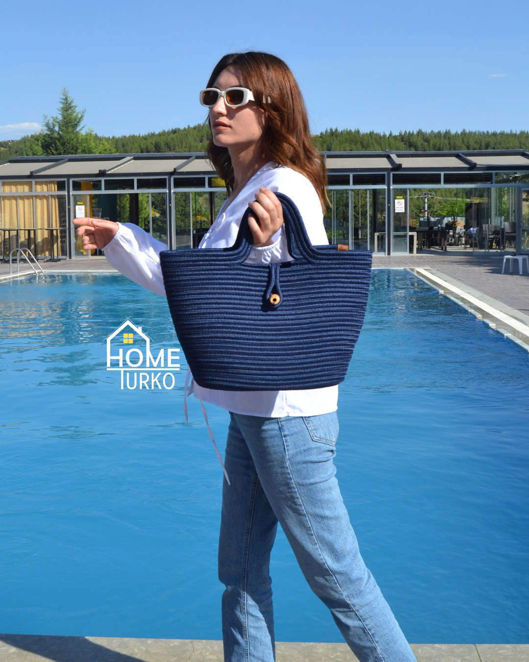 Jute Decorative Zippered Bag