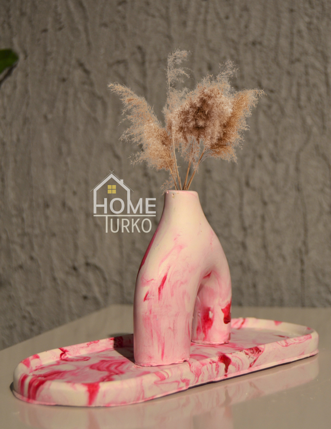 Double Bohemian Figurine and Ornamental Vase