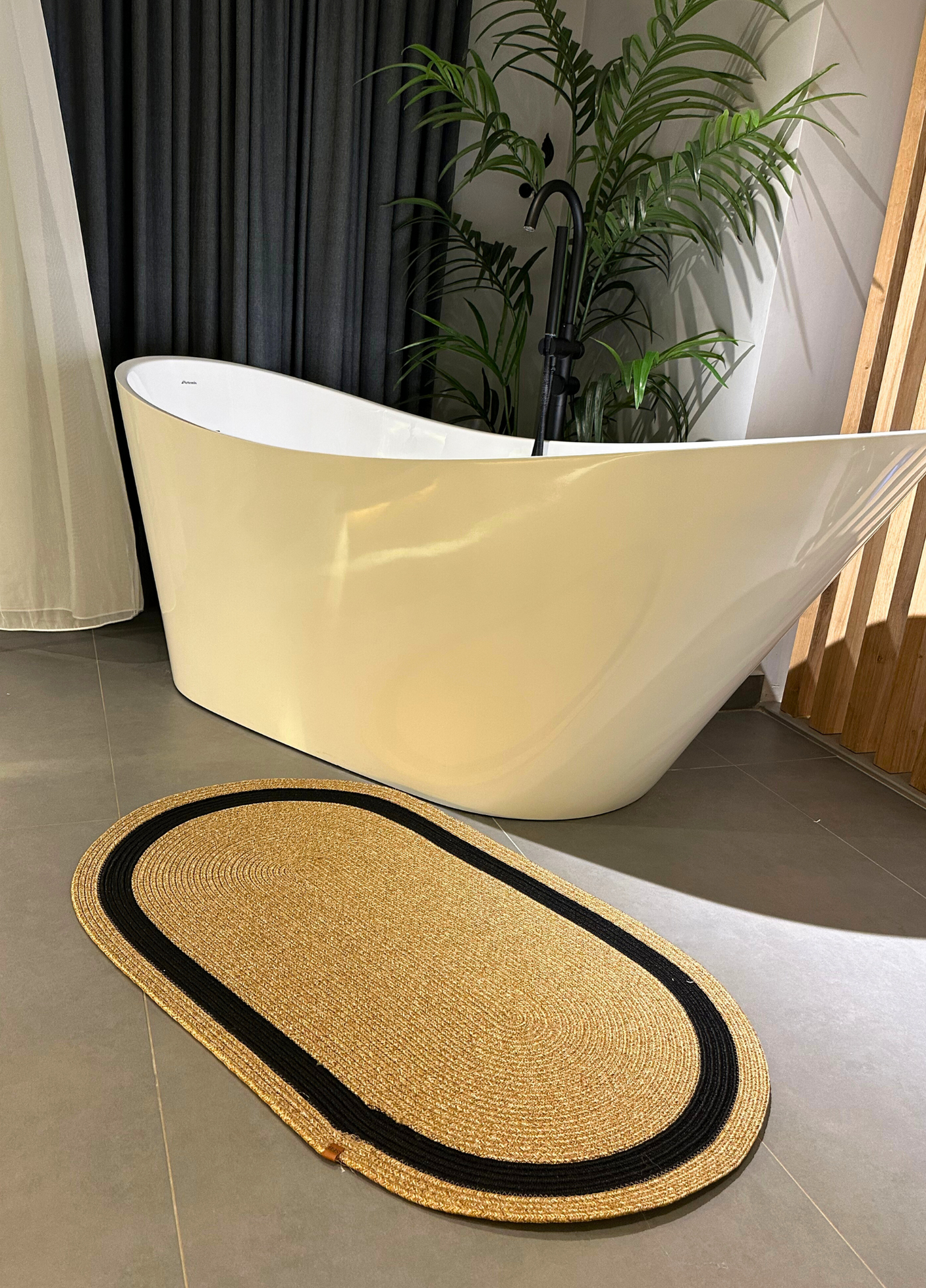 Jute Strip Design Bohemian Rug & Carpet & Mat & Runner