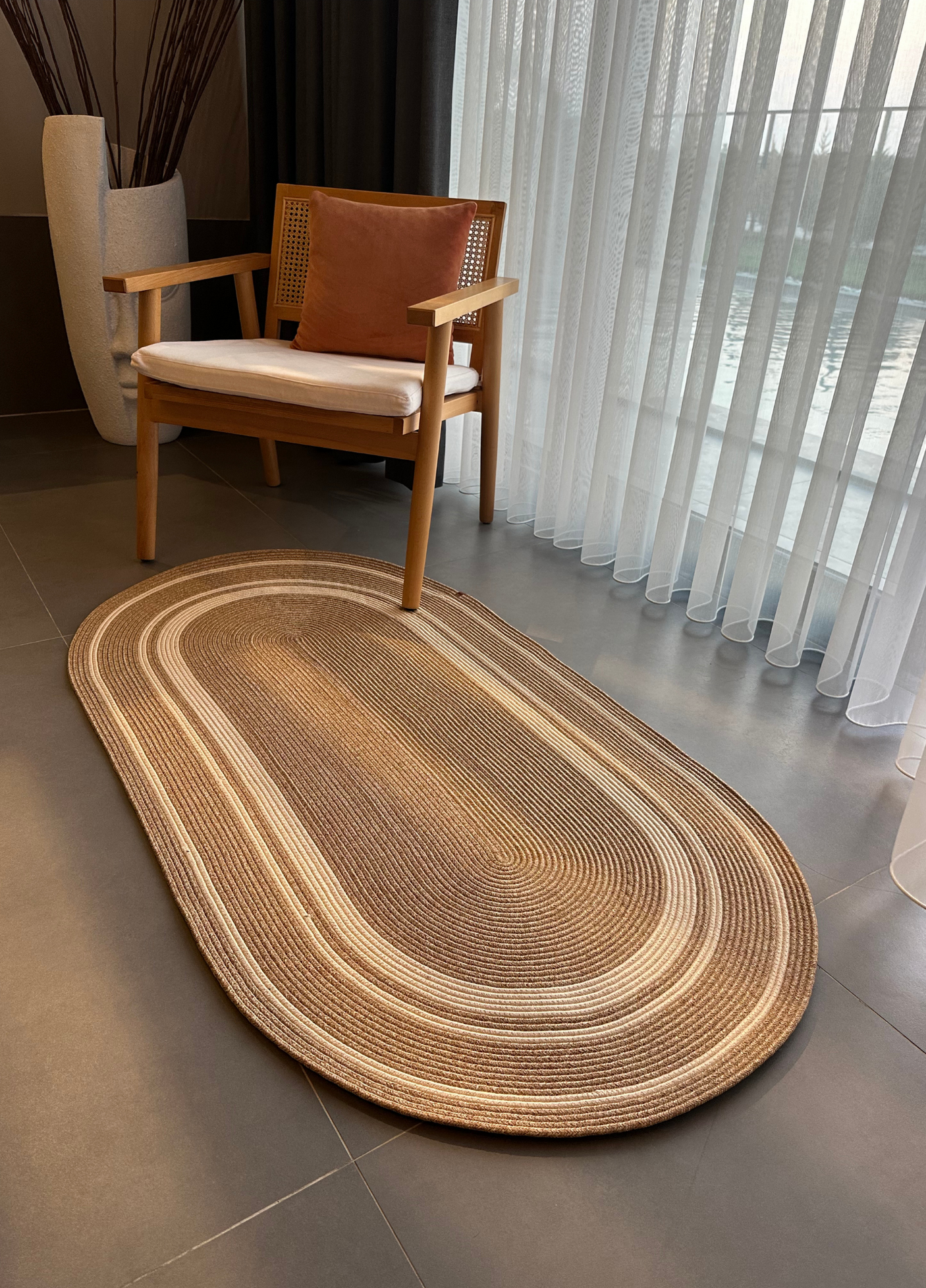 Jute Bohemian Carpet & Rug & Mat