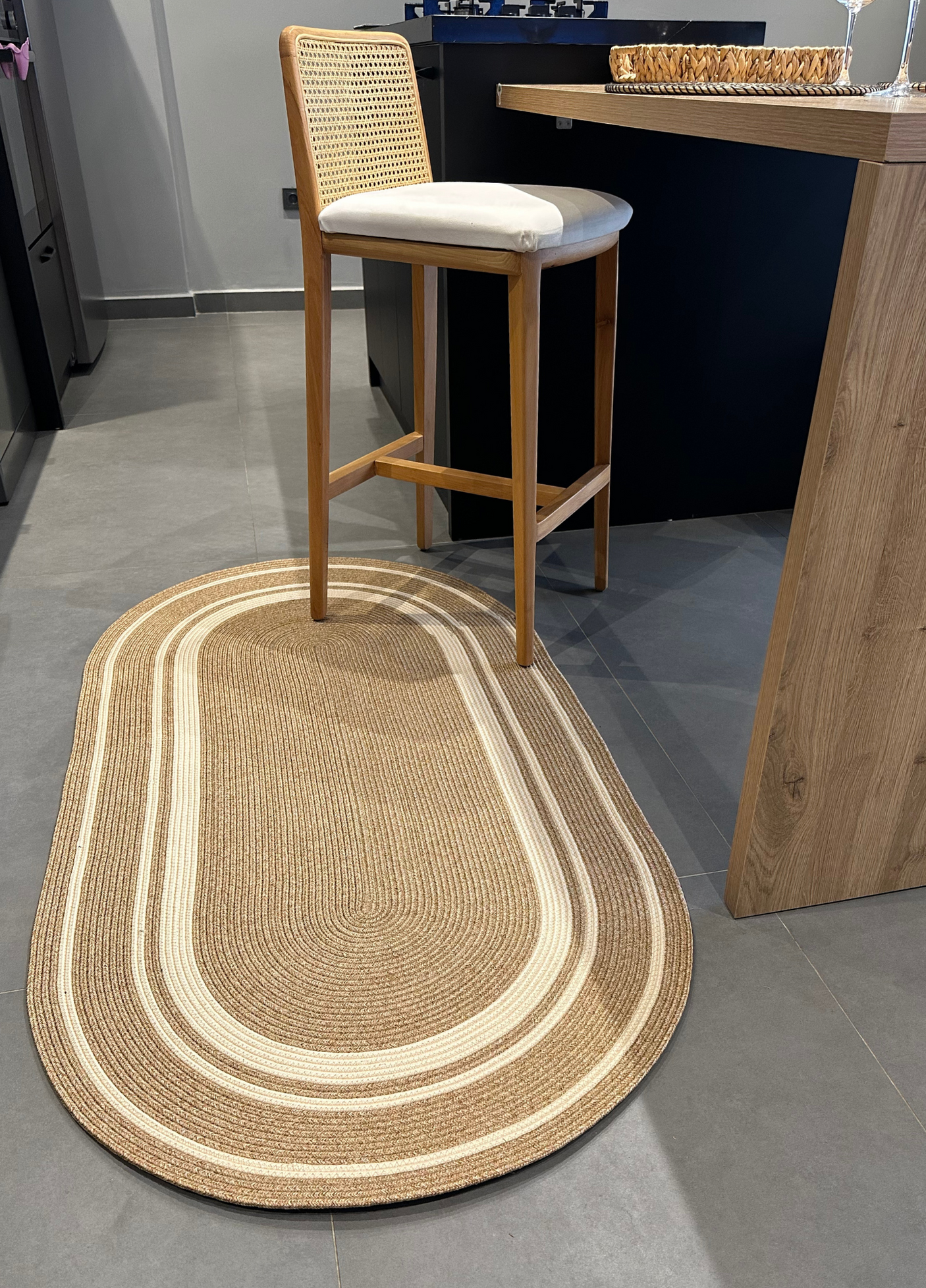 Jute Bohemian Carpet & Rug & Mat