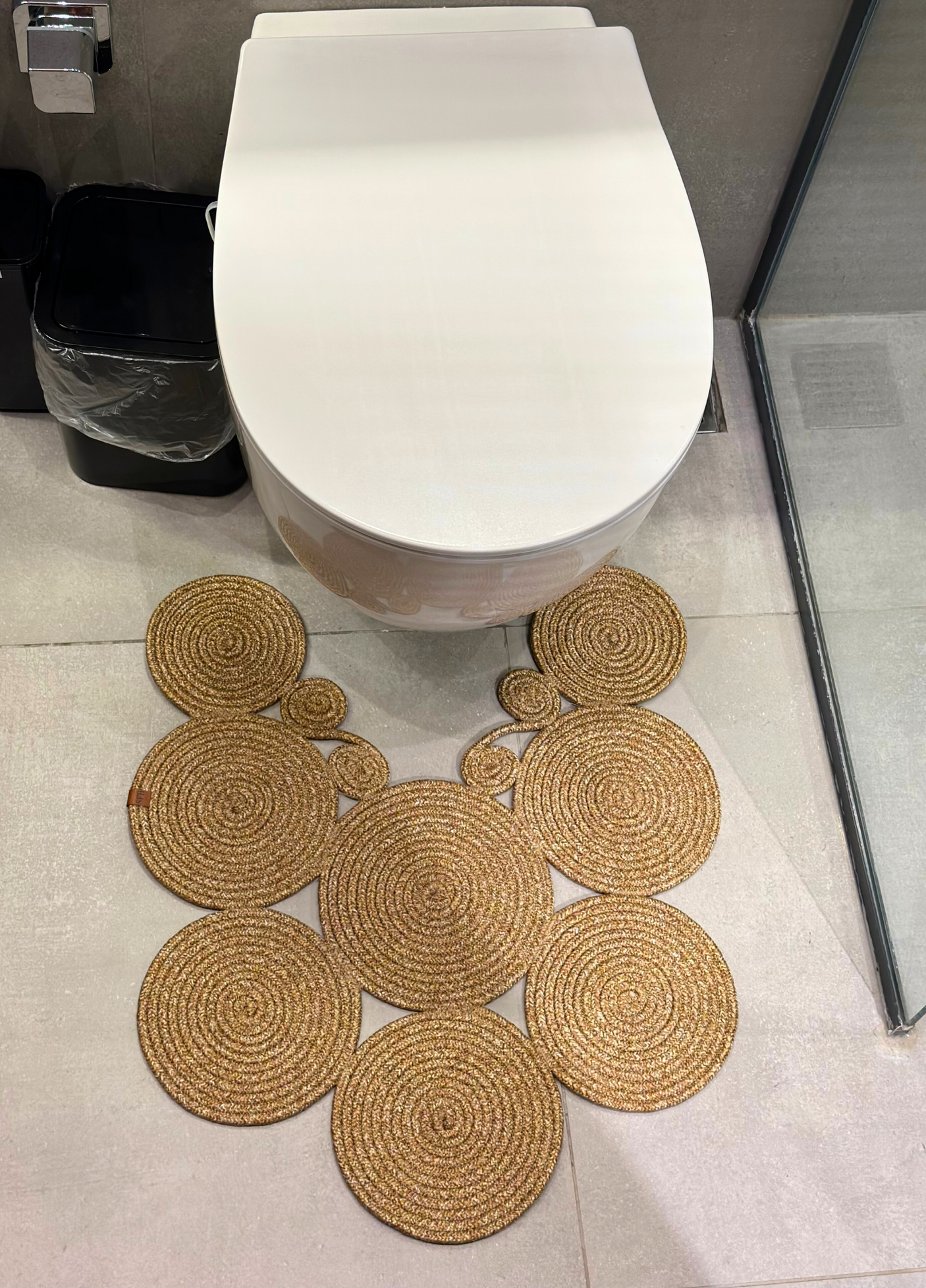 Jute Bohemian Toilet Seat Mat