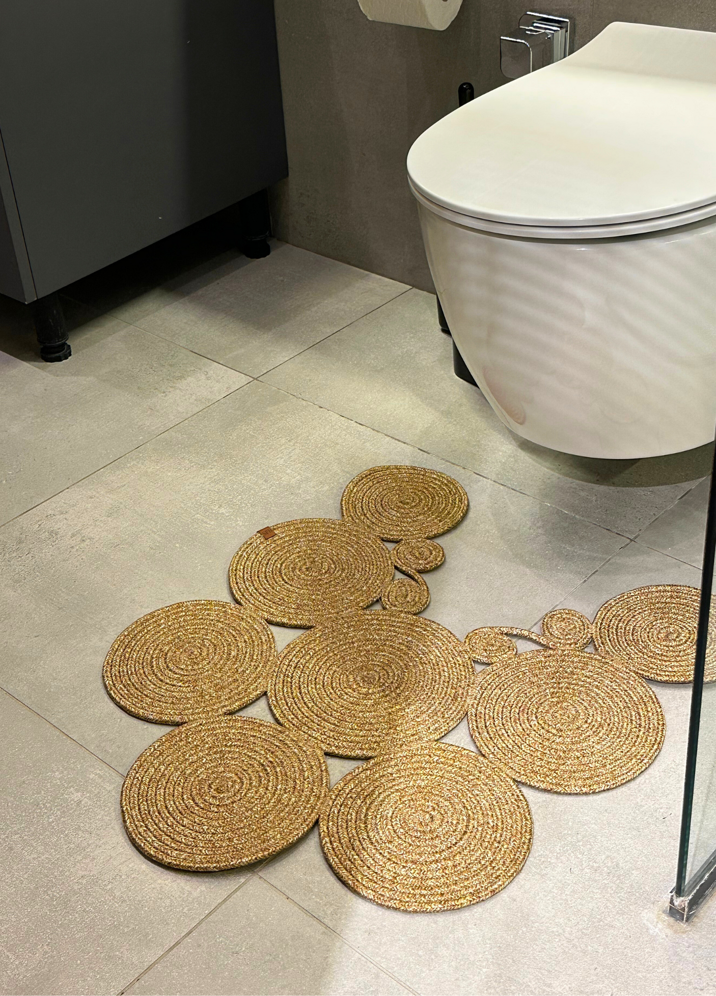 Jute Bohemian Toilet Seat Mat