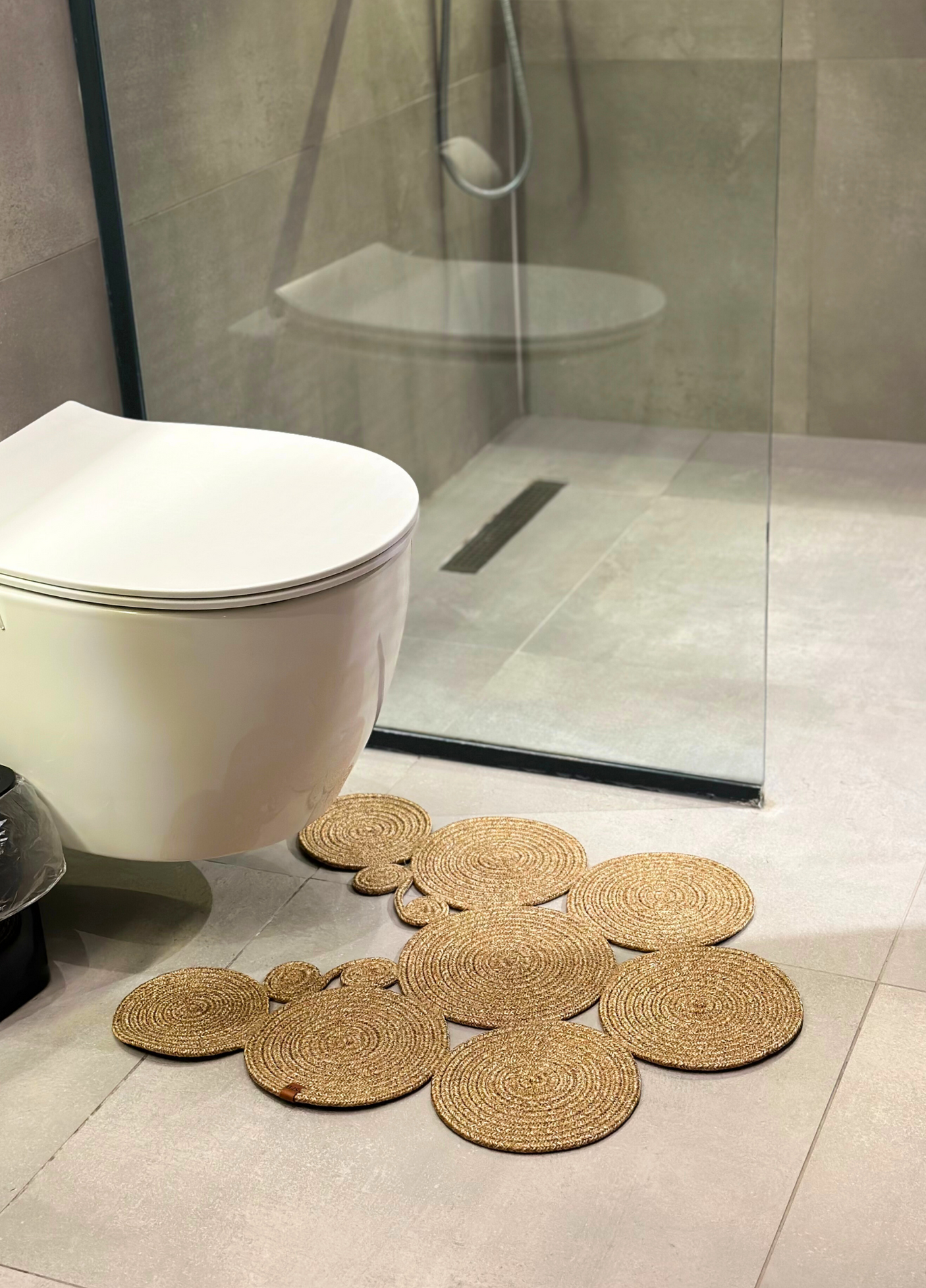 Jute Bohemian Toilet Seat Mat