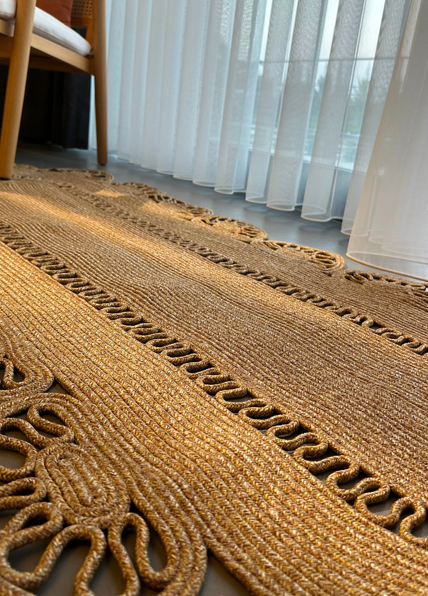 Jute Bohemian Carpet & Rug & Mat