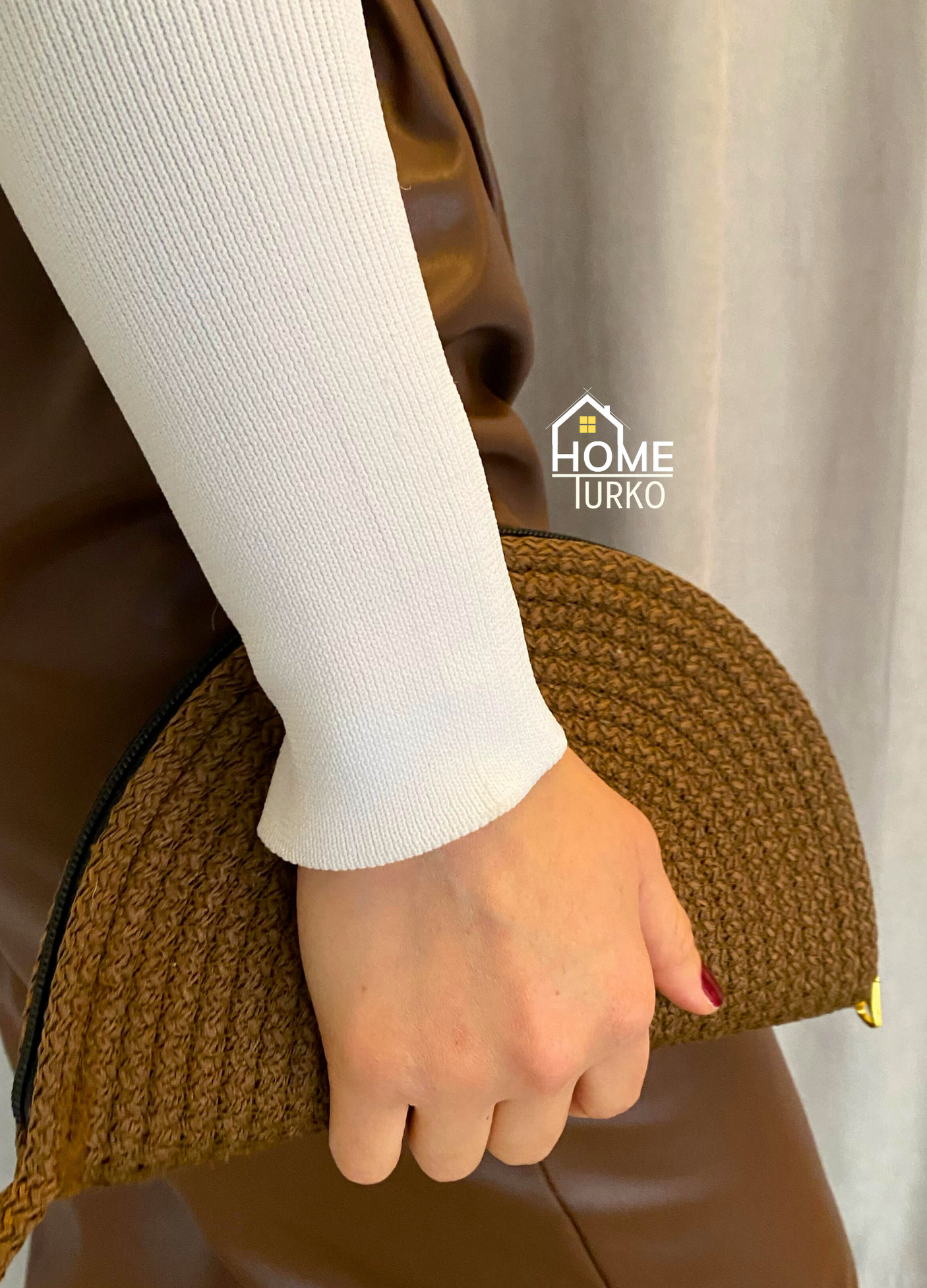 Jute Decorative Wallet with Zipper