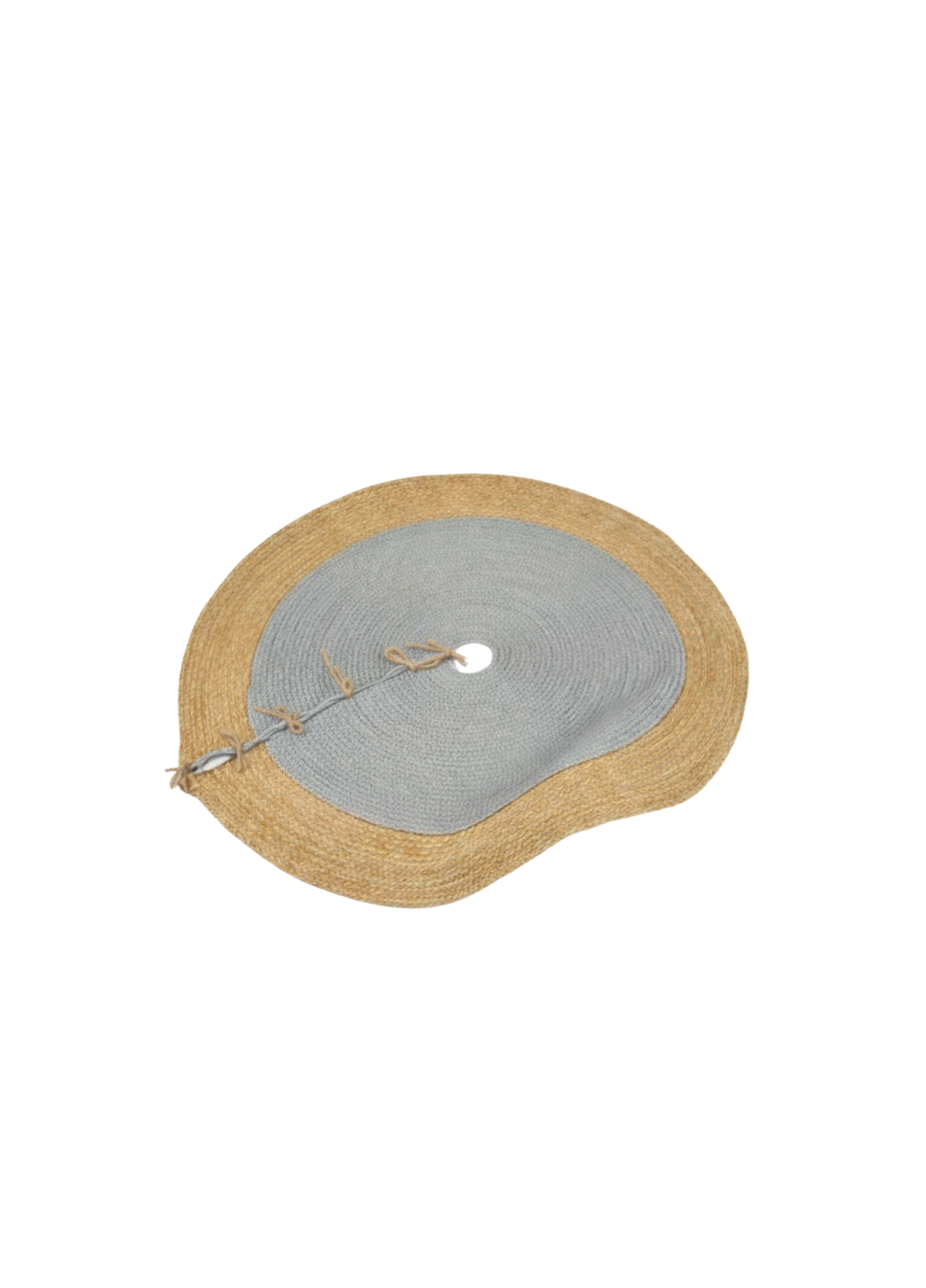 Harmony Round Jute Carpet Handmade Decorative Rug Meditation Carpet