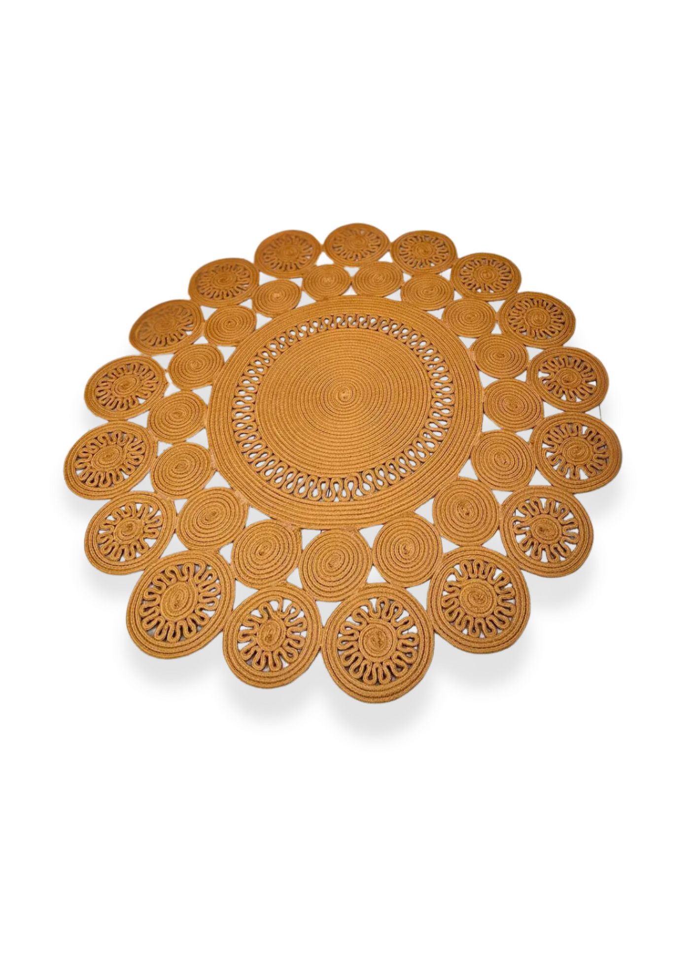 Fituristic Jute Patterned Boho Rug