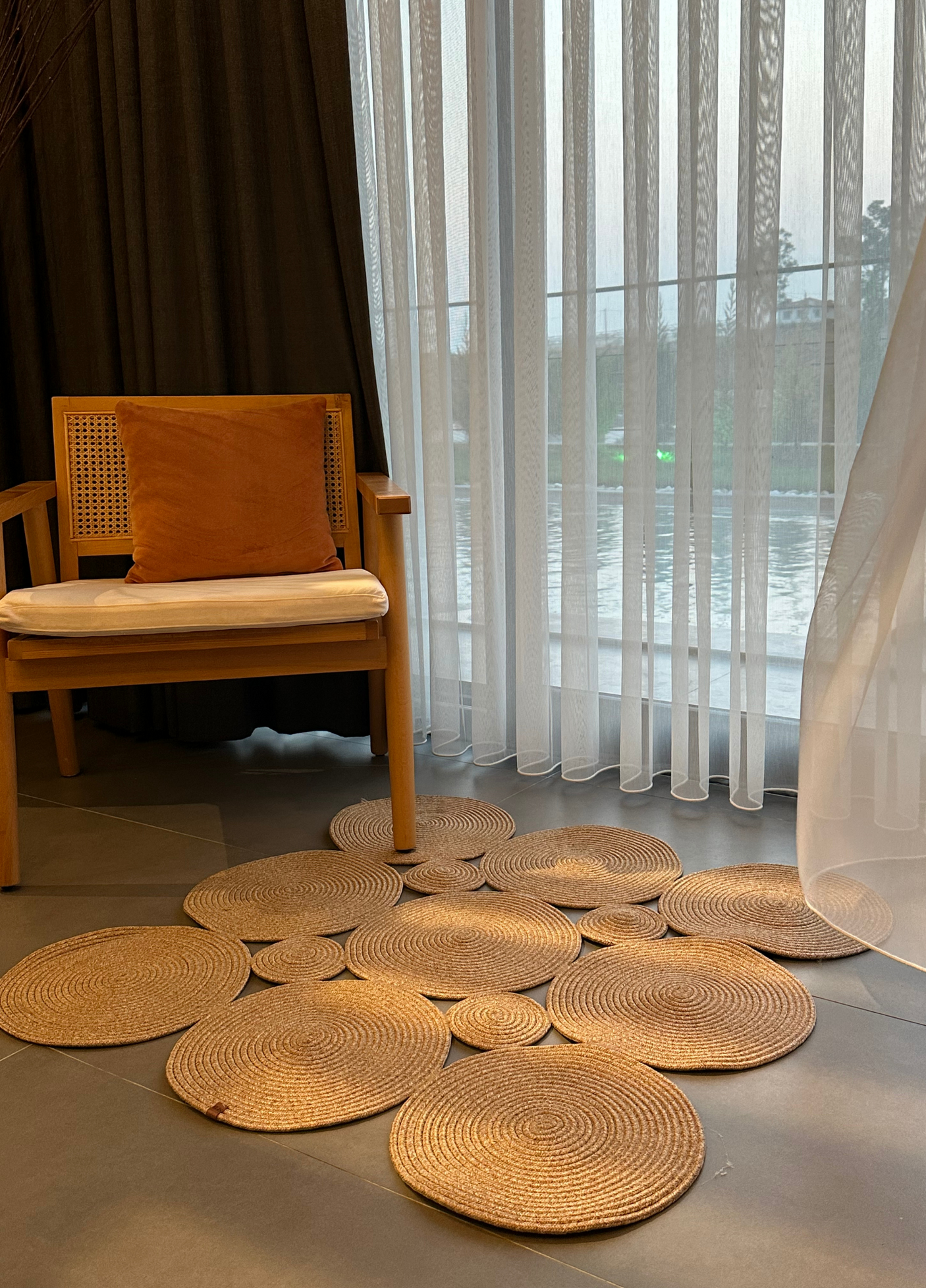 Jute Bohemian Carpet & Rug & Mat