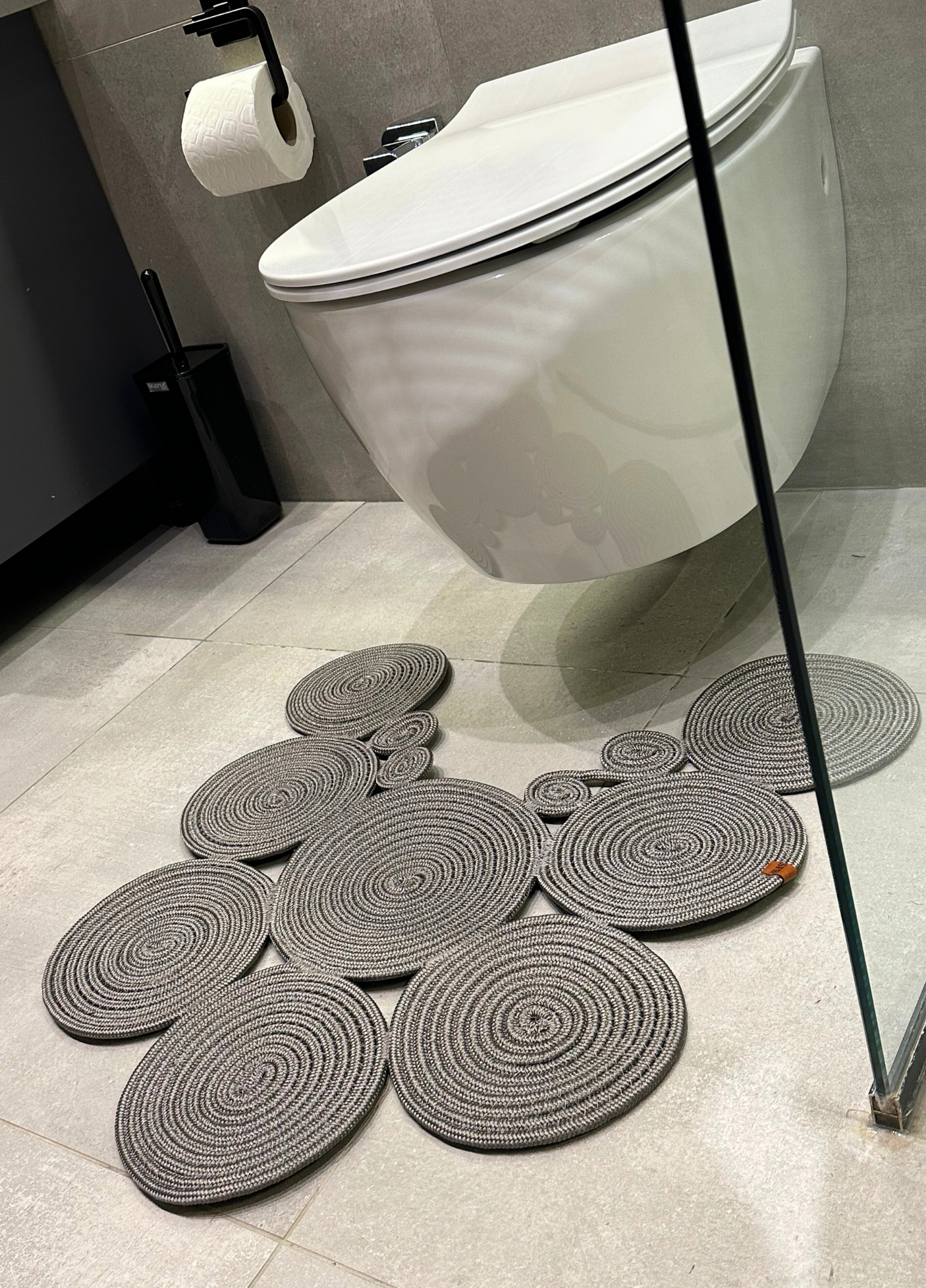 Jute Bohemian Toilet Seat Mat