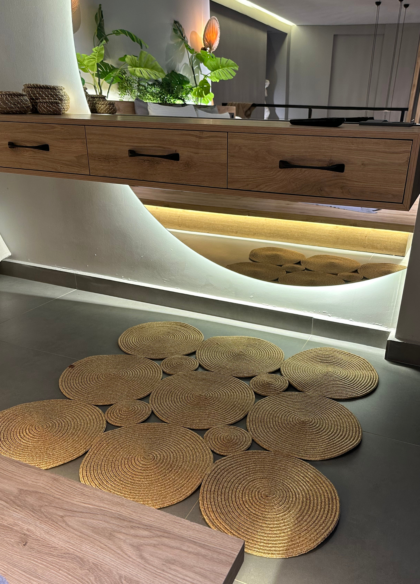 Jute Bohemian Carpet & Rug & Mat