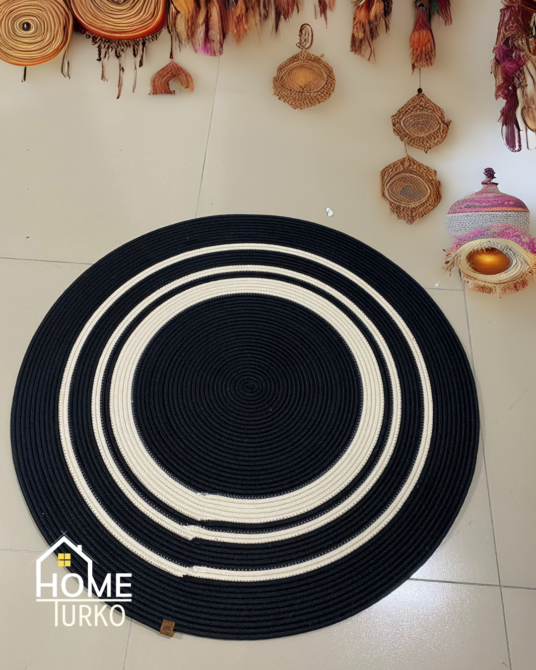 Jute Bohemian Carpet & Rug & Mat