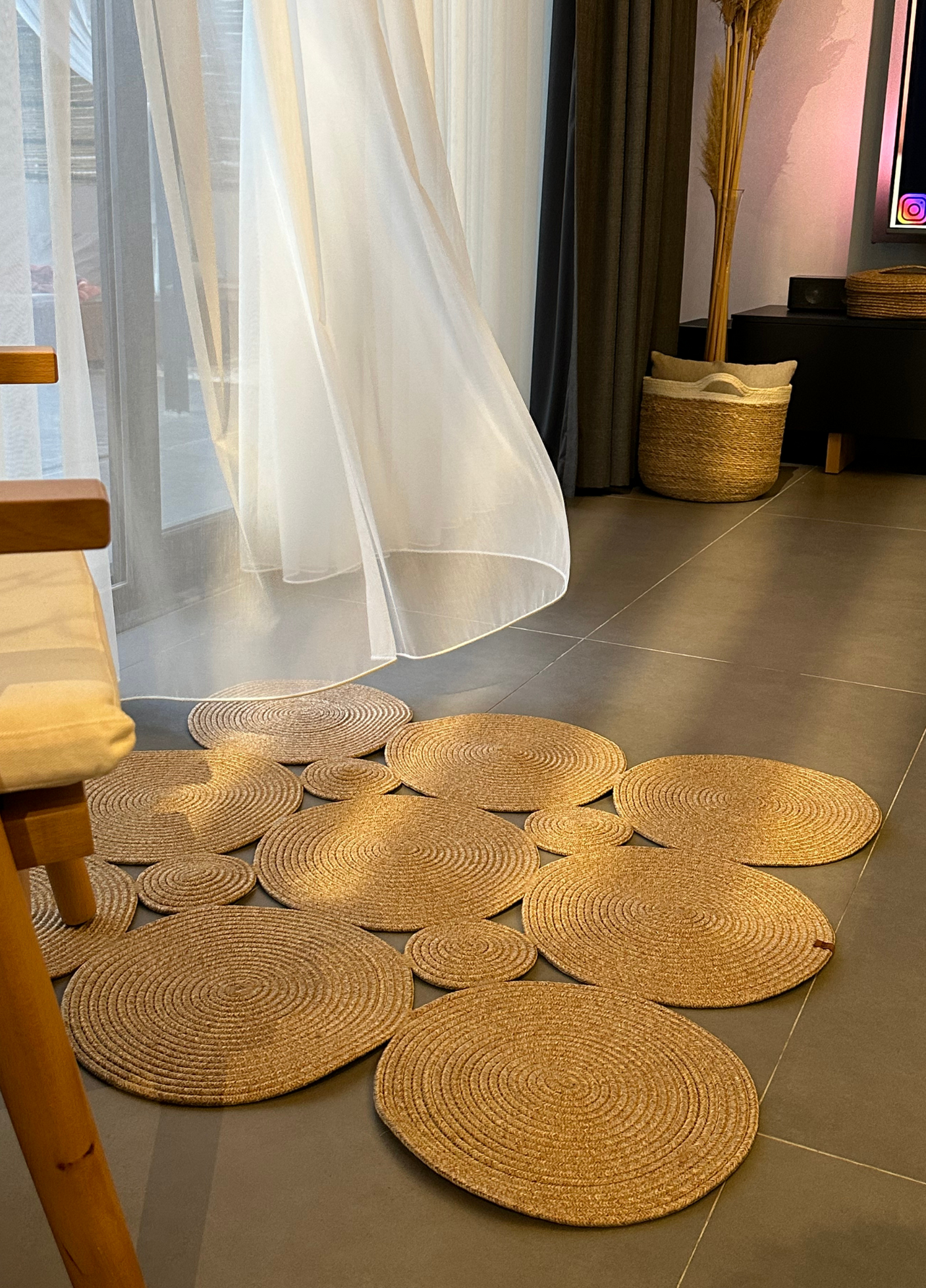 Jute Bohemian Carpet & Rug & Mat