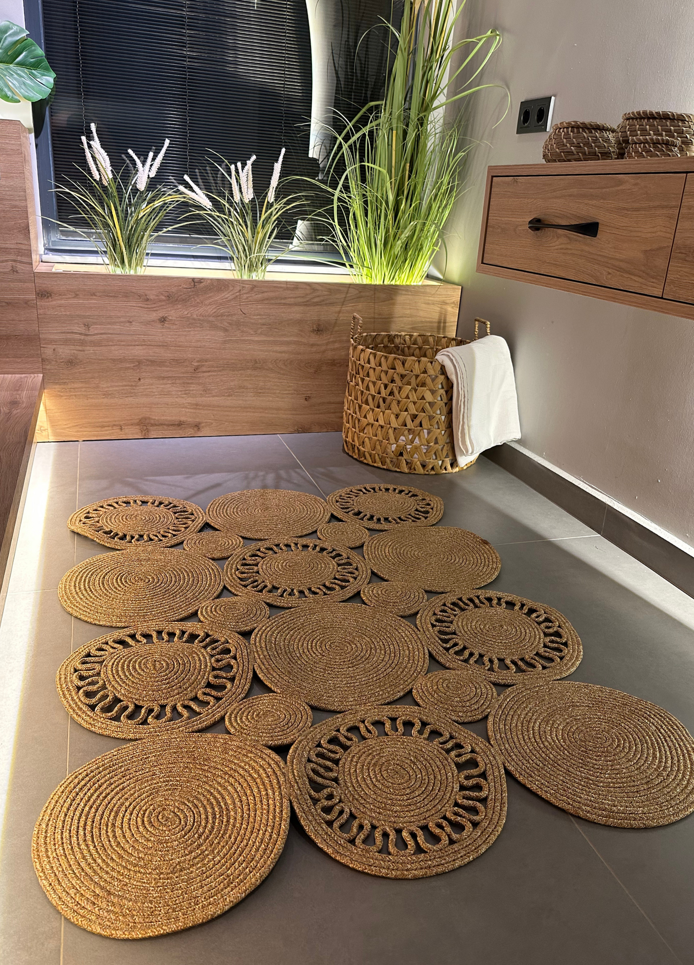 Bohemian Jute Patterned Carpet & Rug