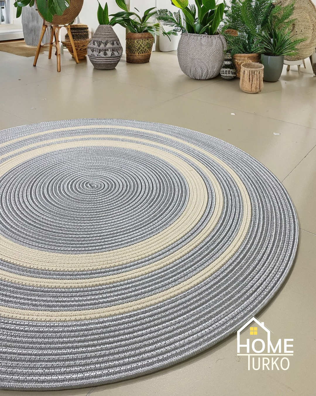Jute Bohemian Carpet & Rug & Mat