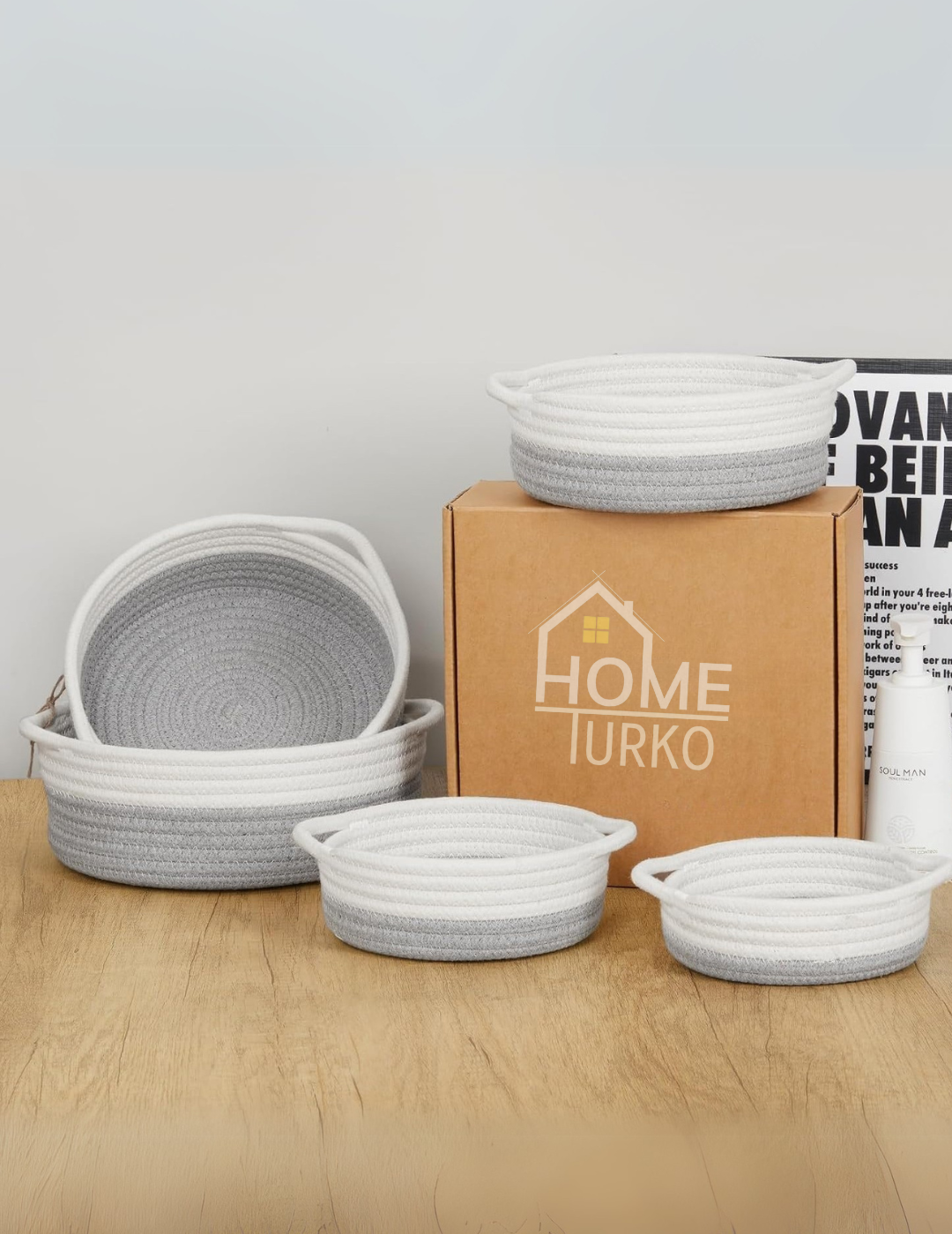 5-Piece Bohemian Organizer Basket Set