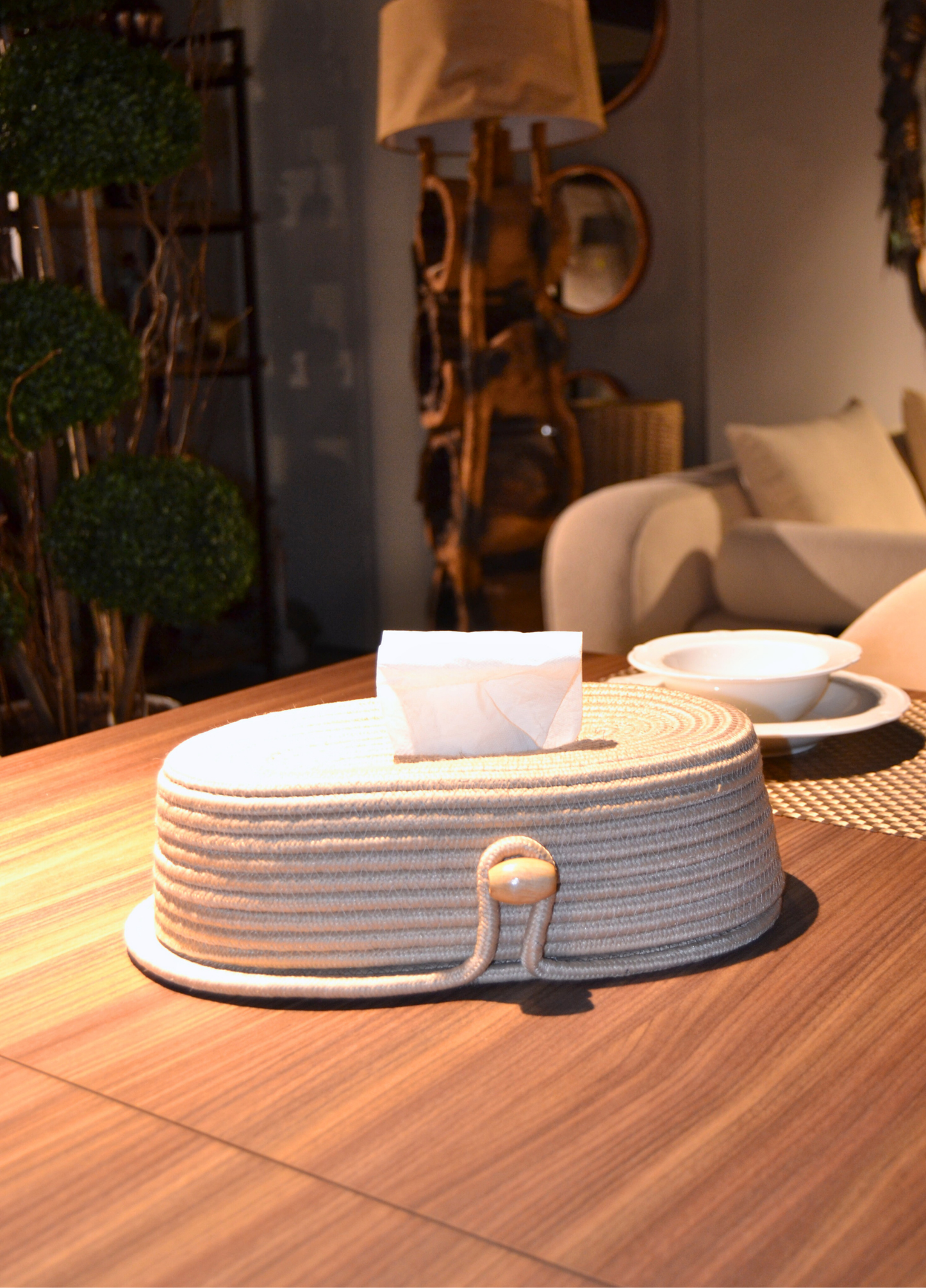 Oval Tasarım Minimalist Peçetelik