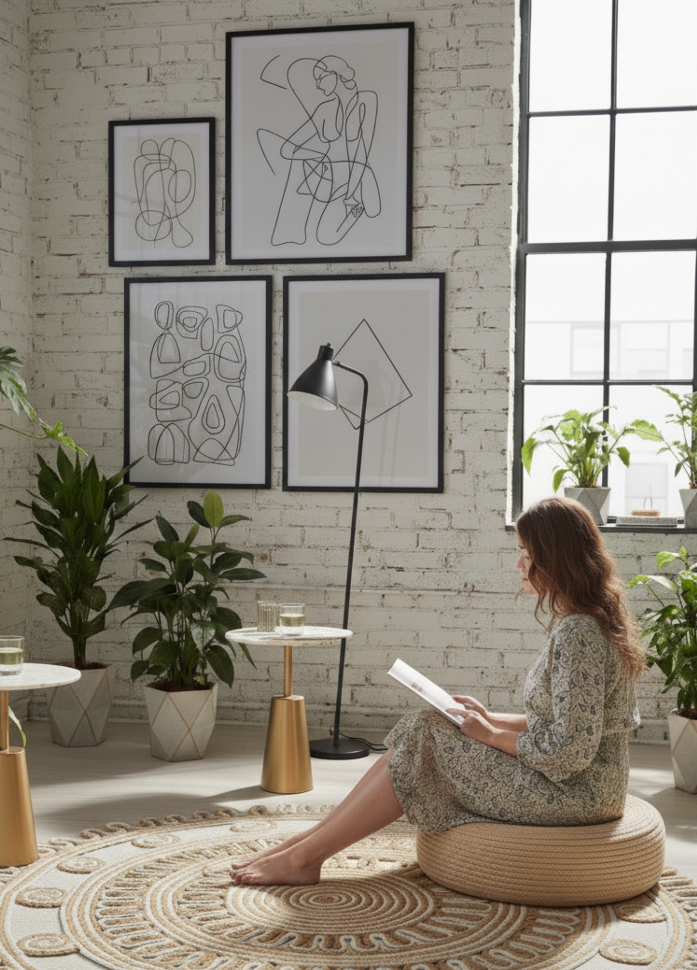 SOFA Minder Jüt Meditasyon Yastığı