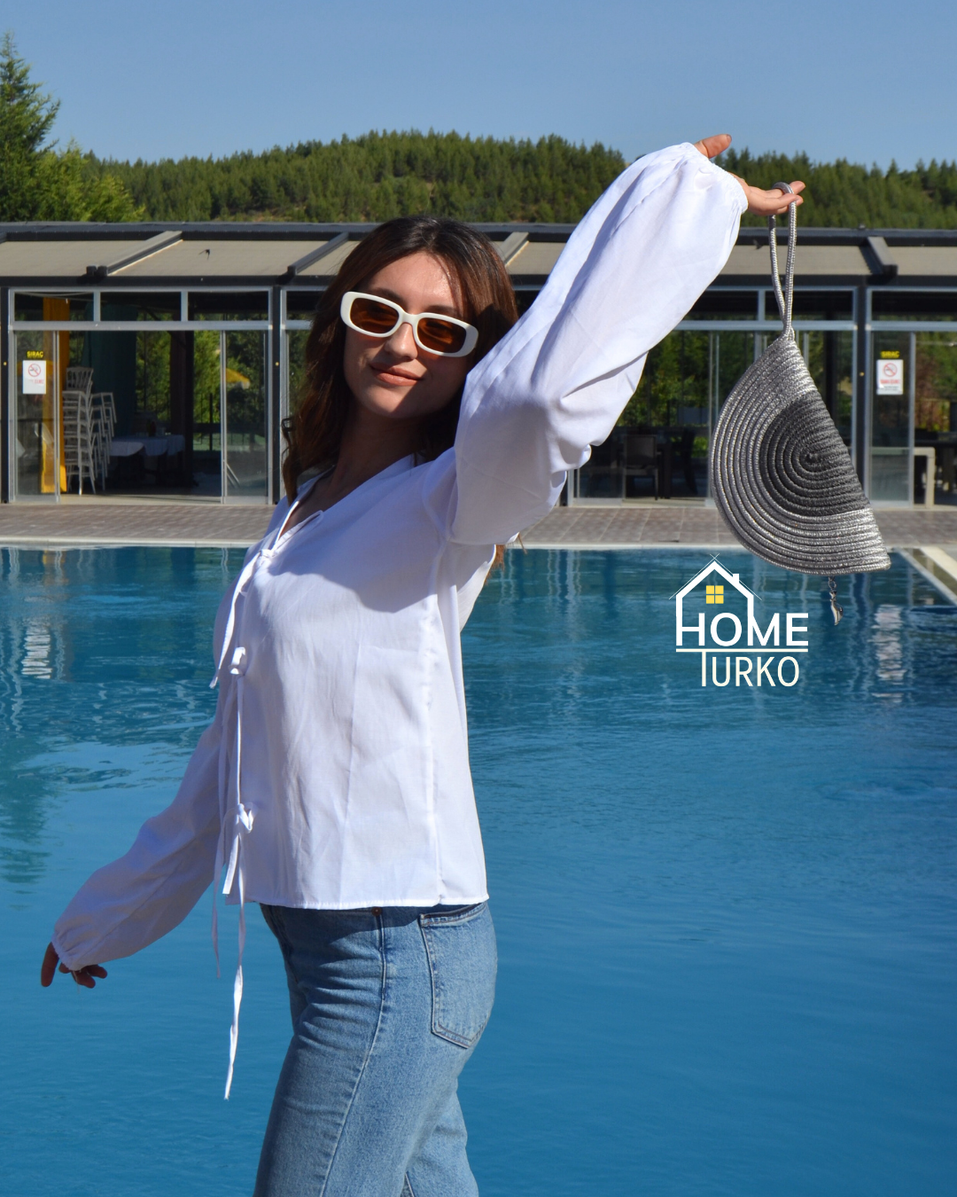 Jute Decorative Zippered Wallet