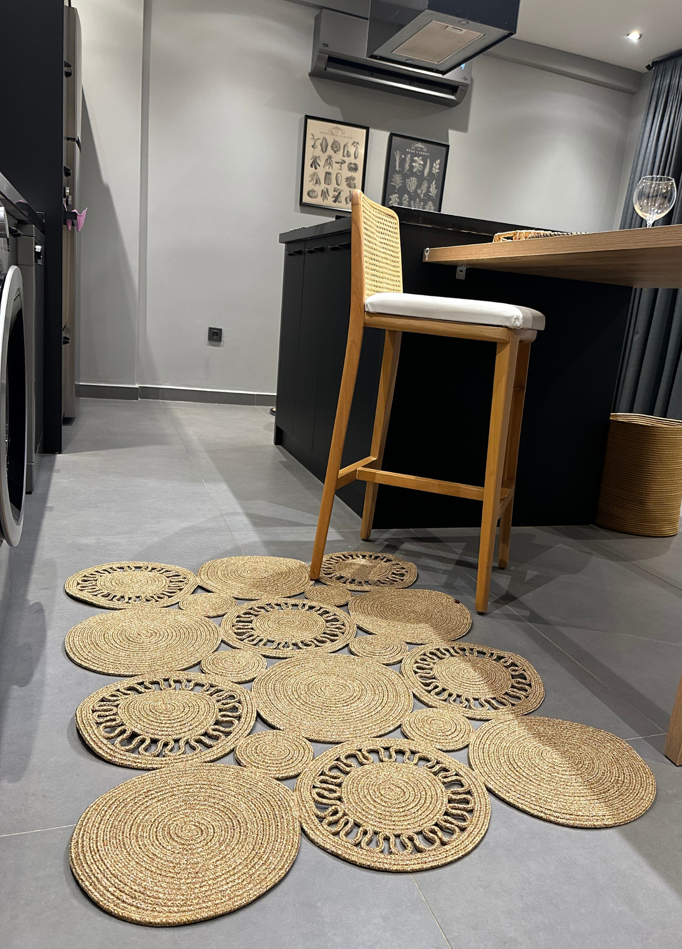 Bohemian Jute Patterned Carpet & Rug