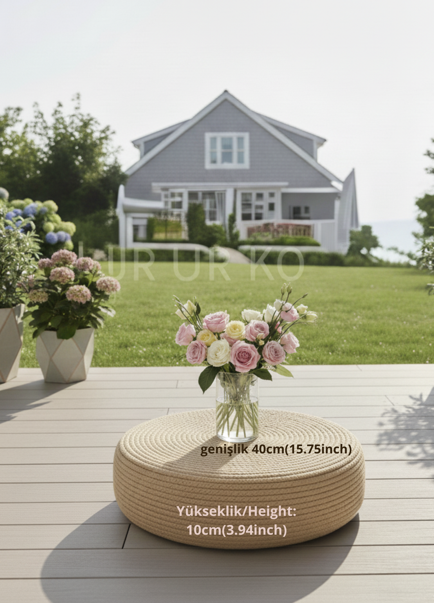 SOFA Minder Jüt Meditasyon Yastığı