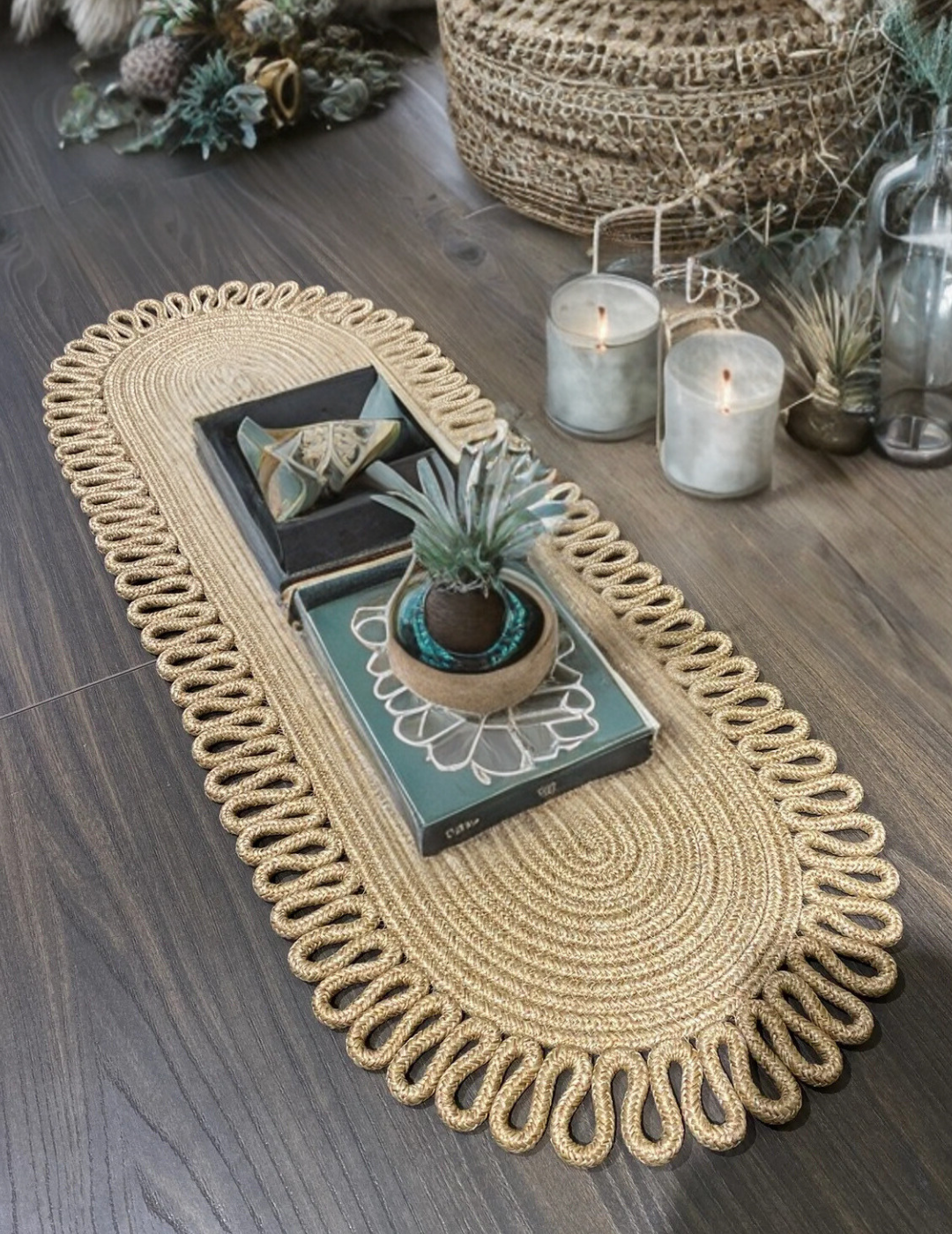 Bohem Dekoratif Runner / Masa Örtüsü