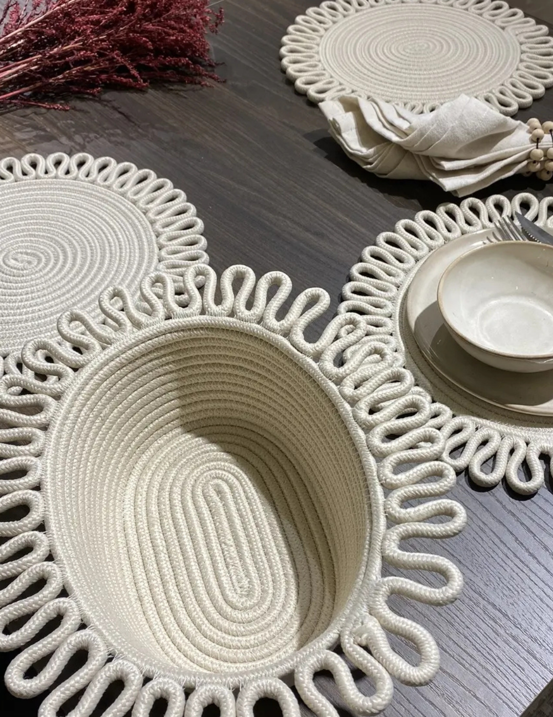 Desenli Supla / Tabak Altlığı Sepetli