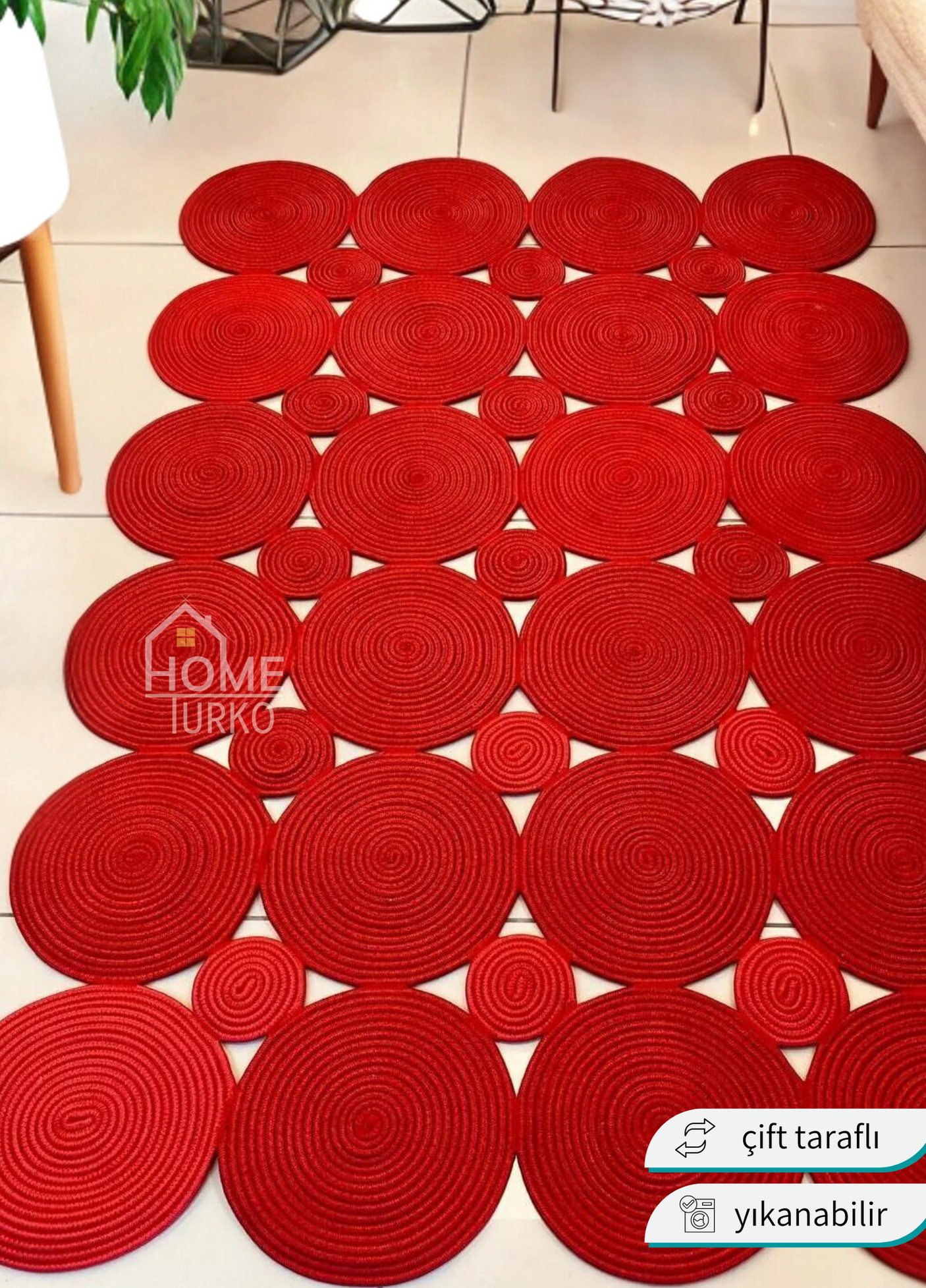 Jute Bohemian Carpet & Rug & Mat