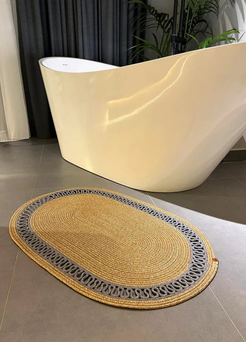 Jute Patterned Bohemian Carpet & Rug & Runner