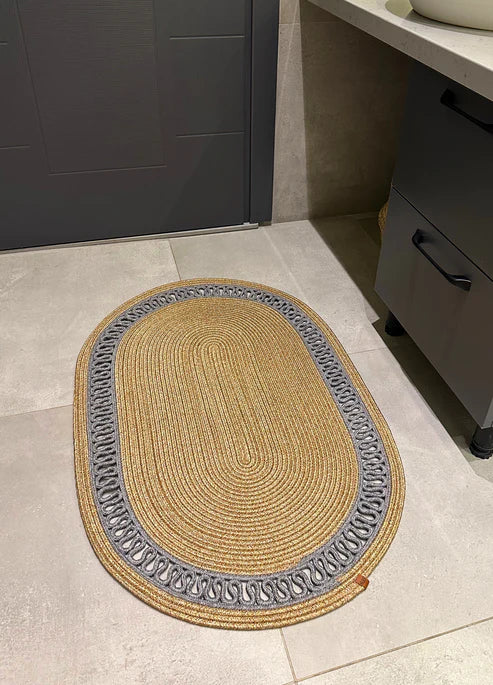 Jute Patterned Bohemian Carpet & Rug & Runner