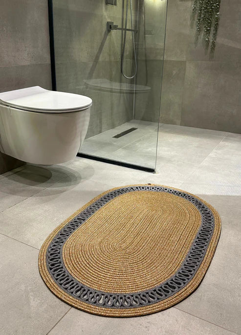 Jute Patterned Bohemian Carpet & Rug & Runner