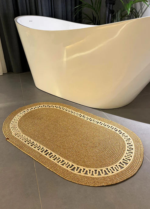 Jute Patterned Bohemian Carpet & Rug & Runner