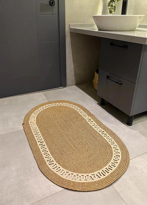 Jute Patterned Bohemian Carpet & Rug & Runner