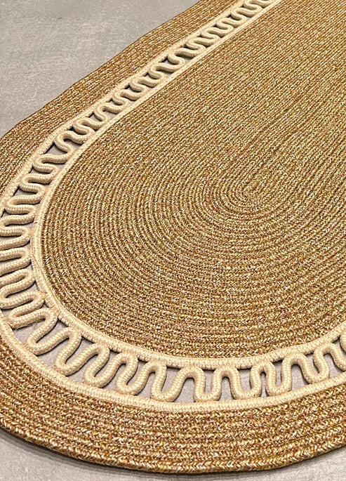 Jute Patterned Bohemian Carpet & Rug & Runner