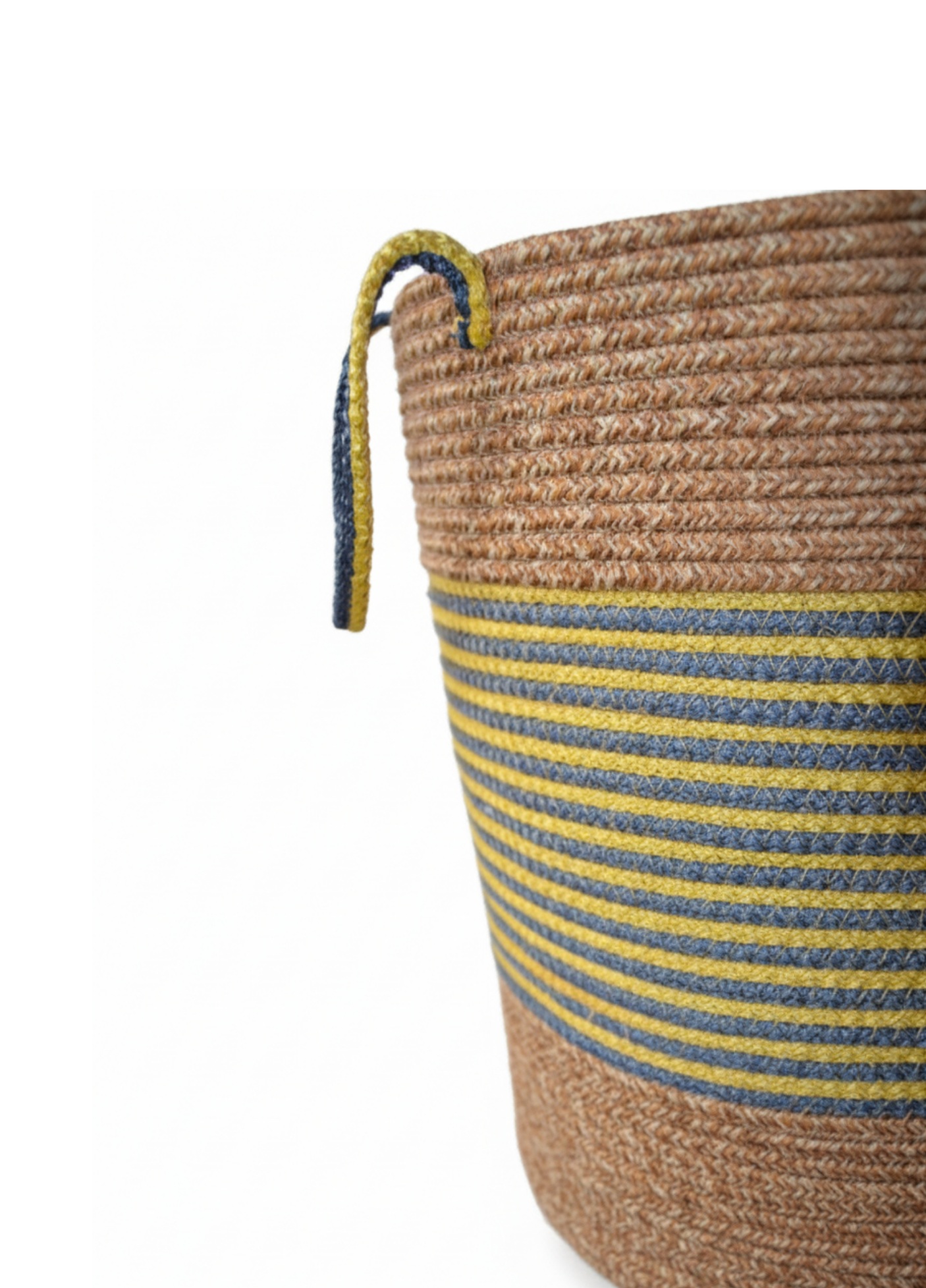 Handmade Jute Team Basket | Decorative and Multi-Purpose Storage Basket in Fan Colors
