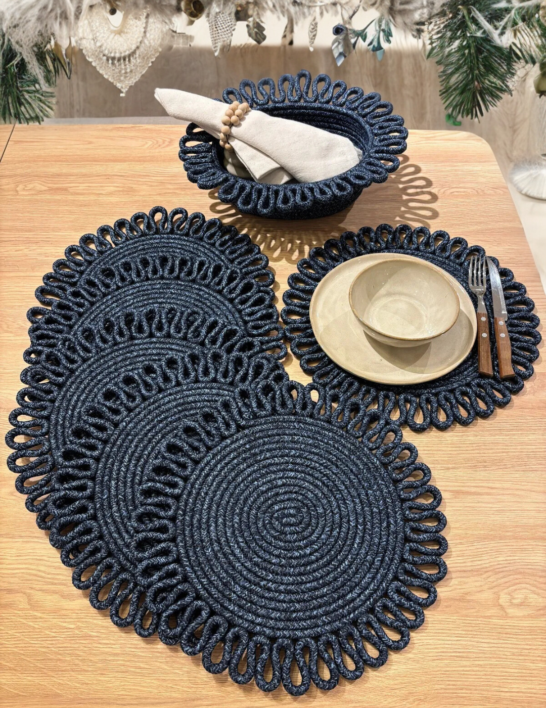 Desenli Supla / Tabak Altlığı Sepetli