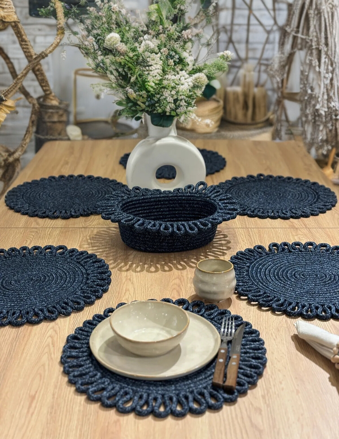 Desenli Supla / Tabak Altlığı Sepetli