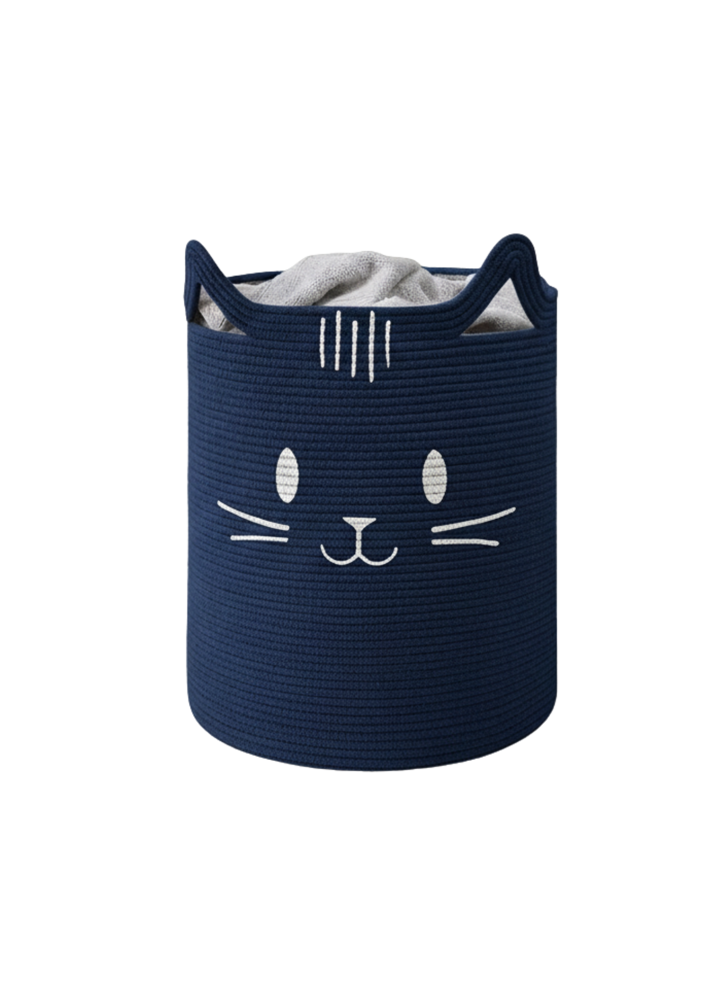 Sevimli Kedi Desenli Çocuk Odası Sepeti