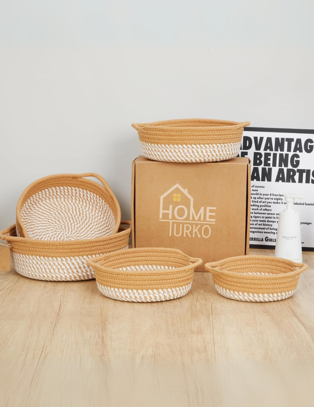 5-Piece Bohemian Organizer Basket Set