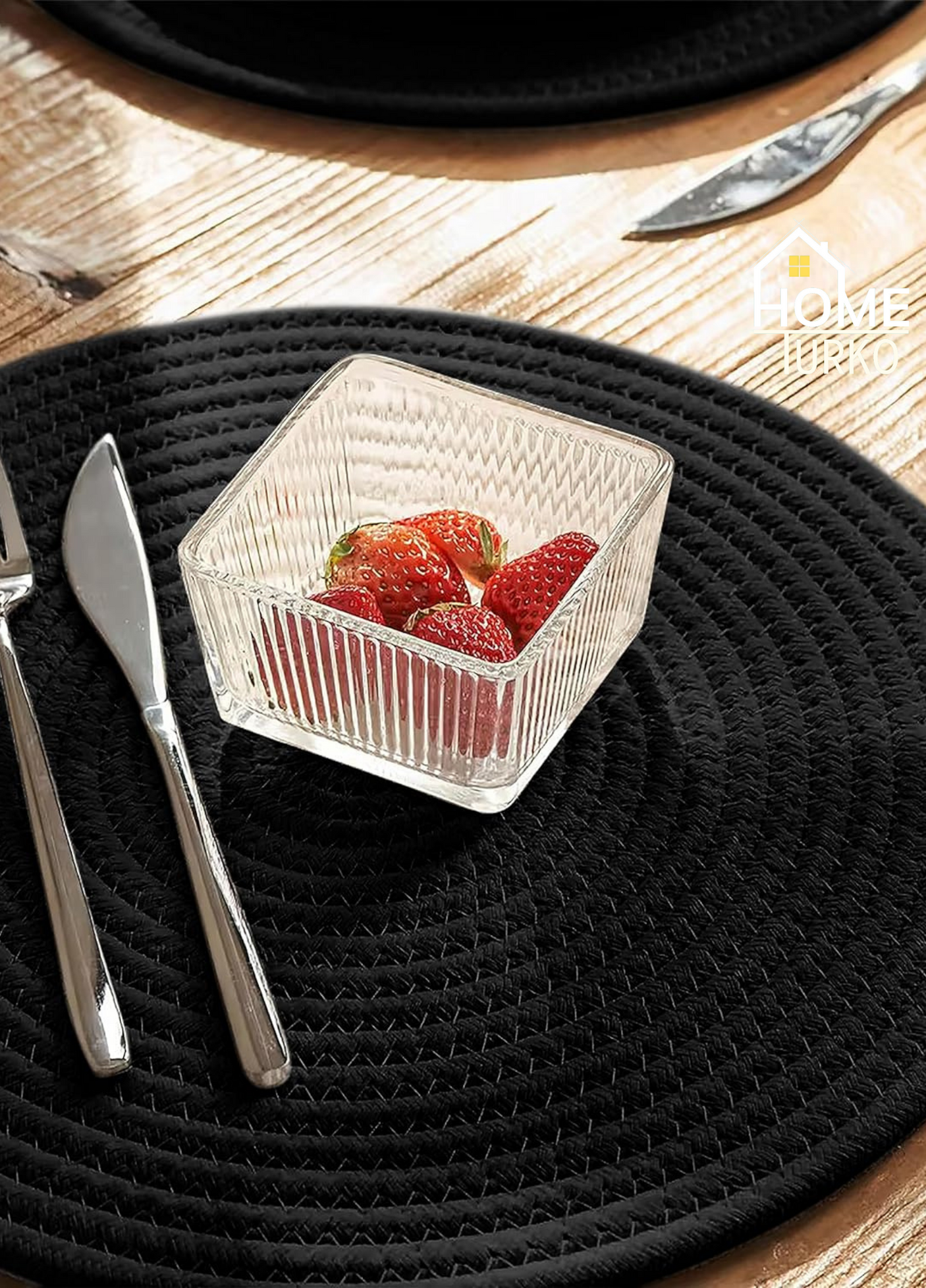 Jute Subpla Plate Mat, Basket Set