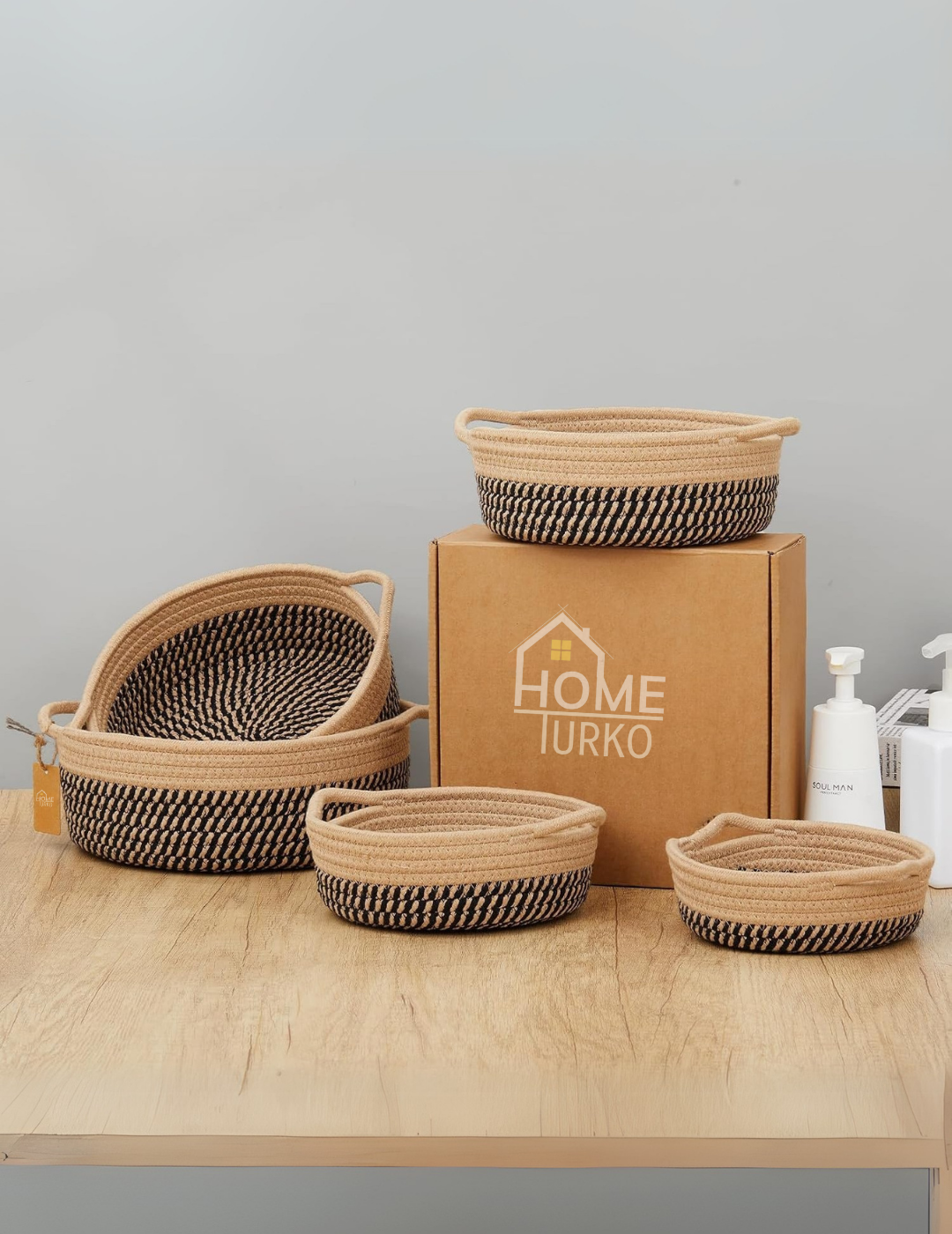 5-Piece Bohemian Organizer Basket Set