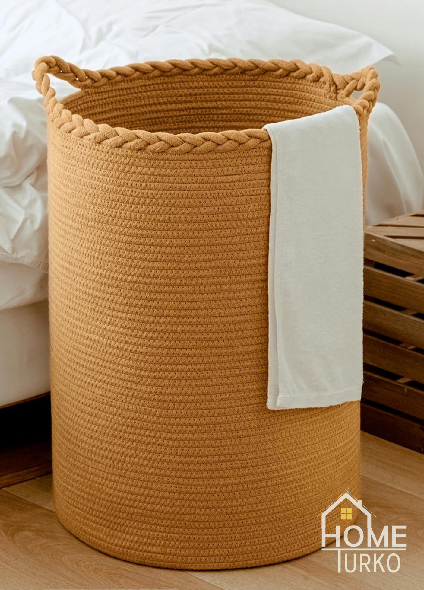 Bohem Kulplu Çamaşır Sepeti / Düzenleyici