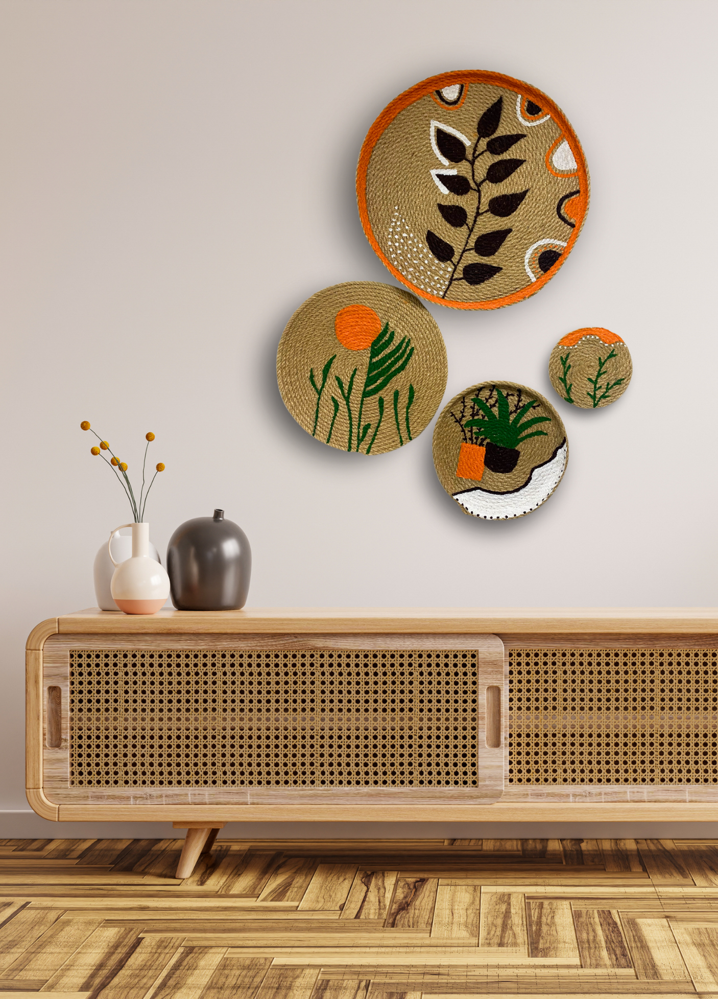 Dörtlü Bohem Duvar Süsü