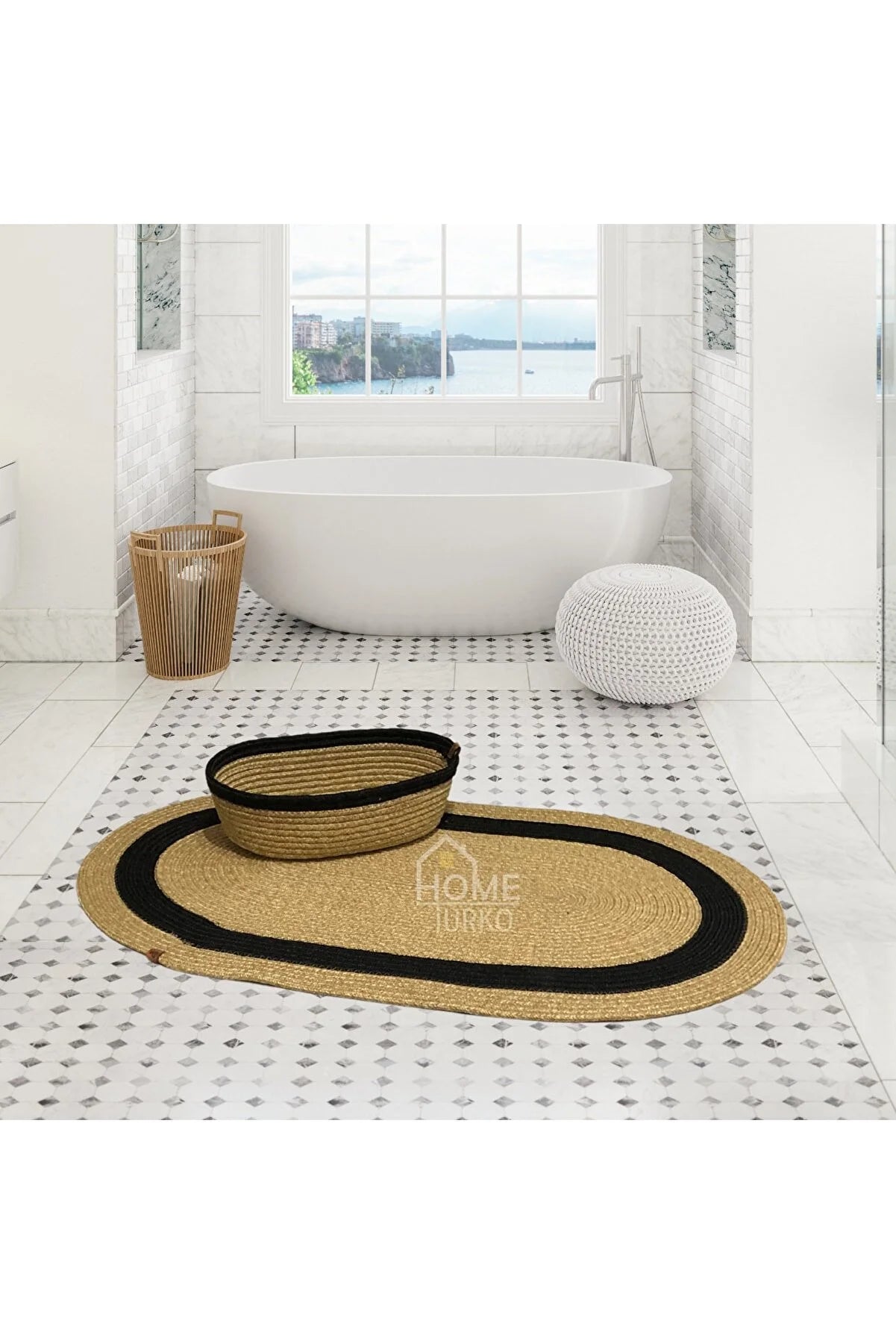 Bath Mat with Basket
