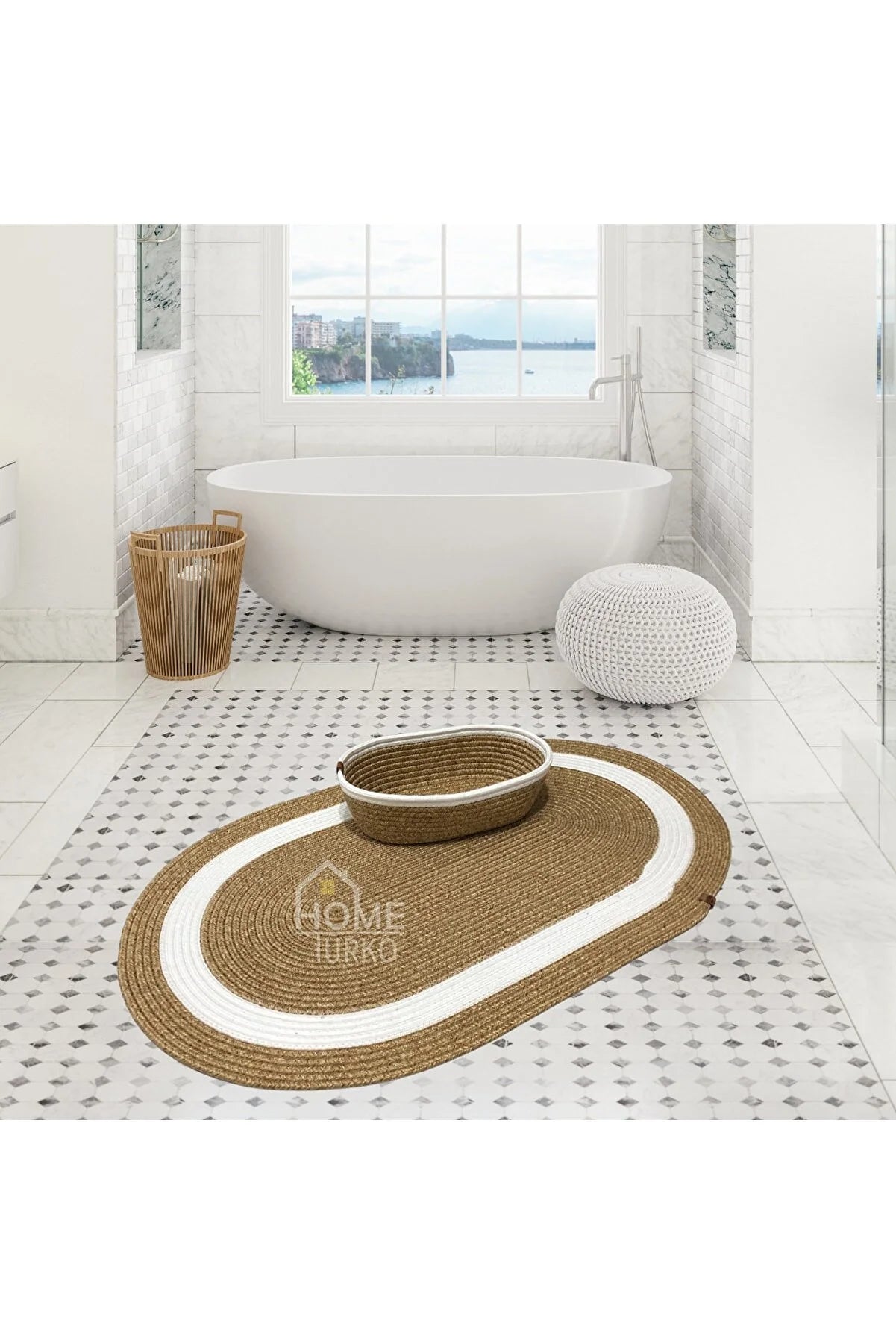 Bath Mat with Basket