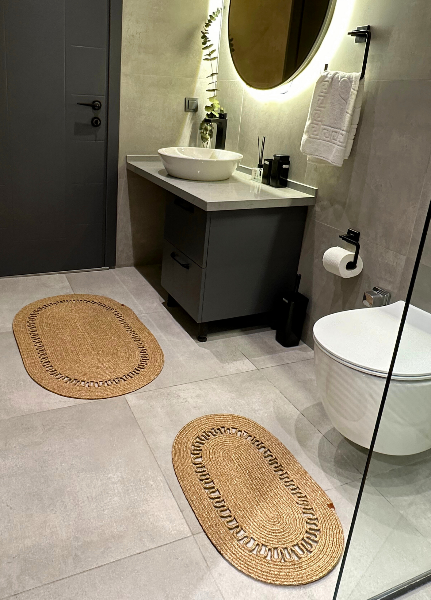 2-Piece Bathroom Mat Set