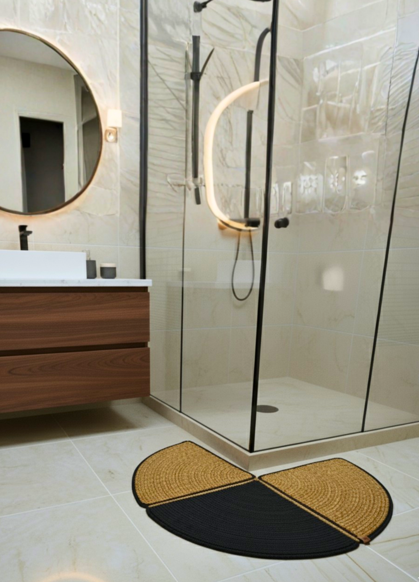 Nordic Weave Bathroom Mat Shower Cabin Doormat